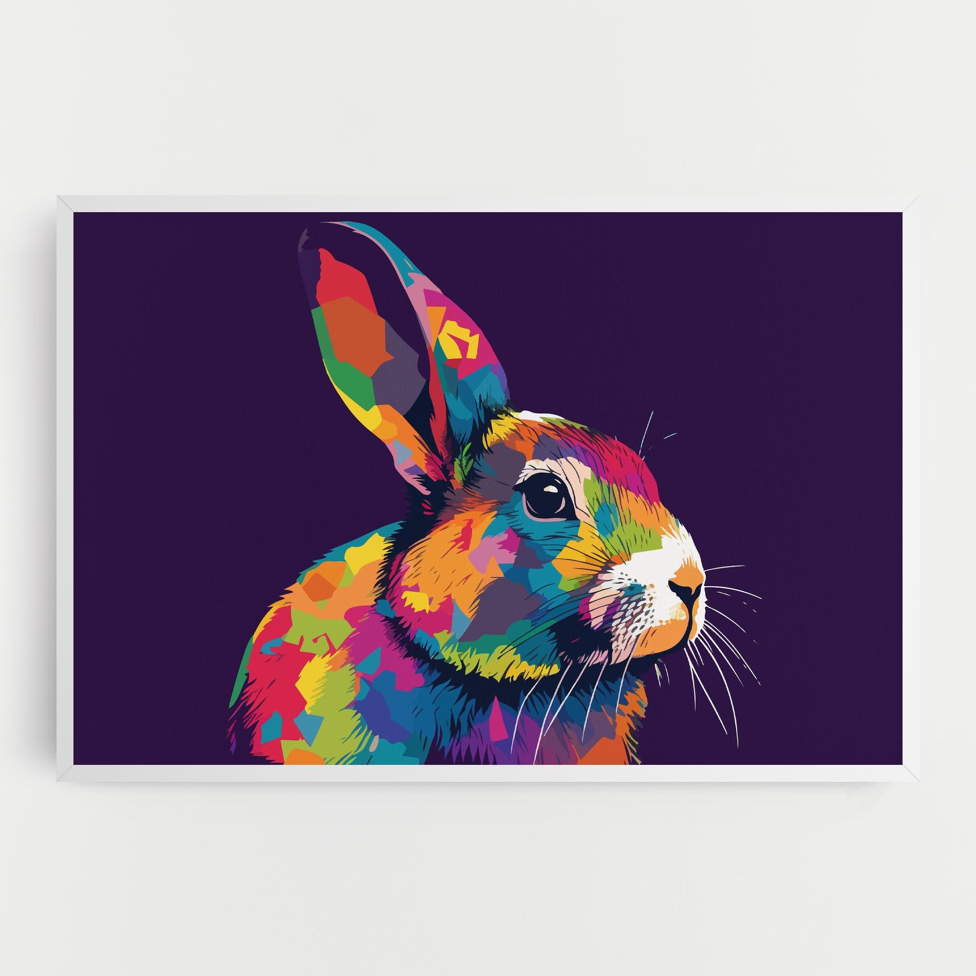 Obraz na Płótnie Bunny On Purple mockup 0