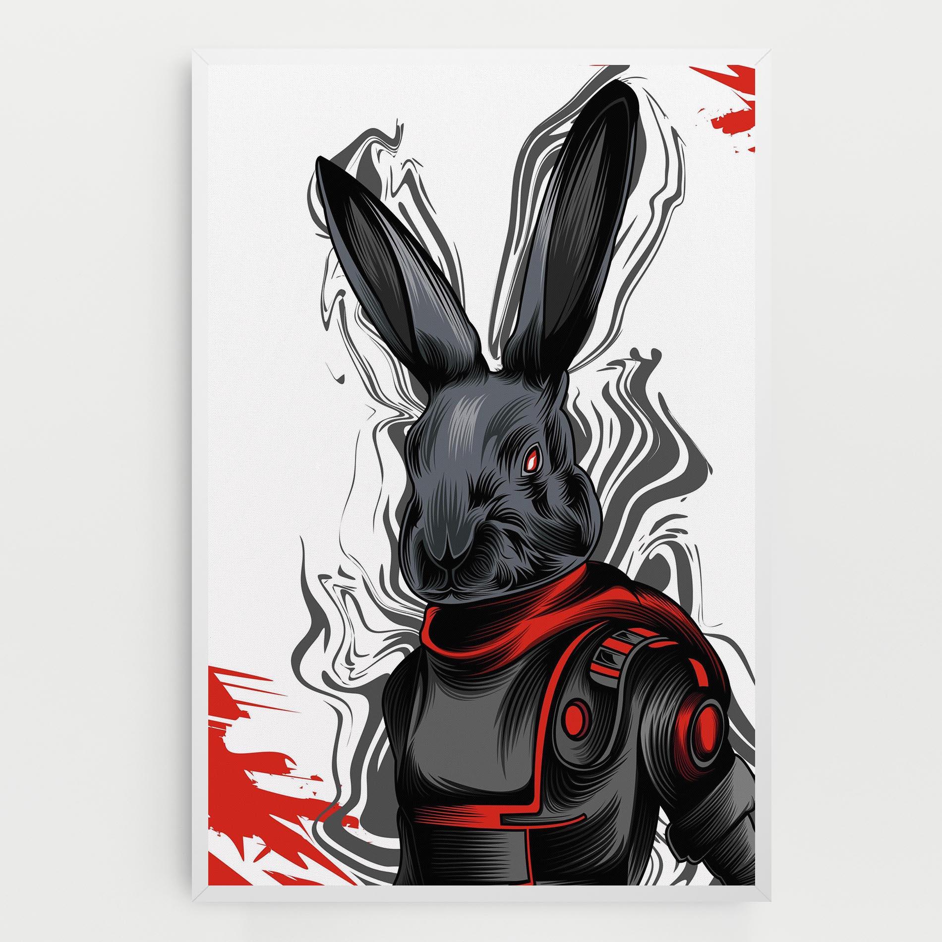 Obraz na Płótnie Cyborg Red Bunny mockup 0
