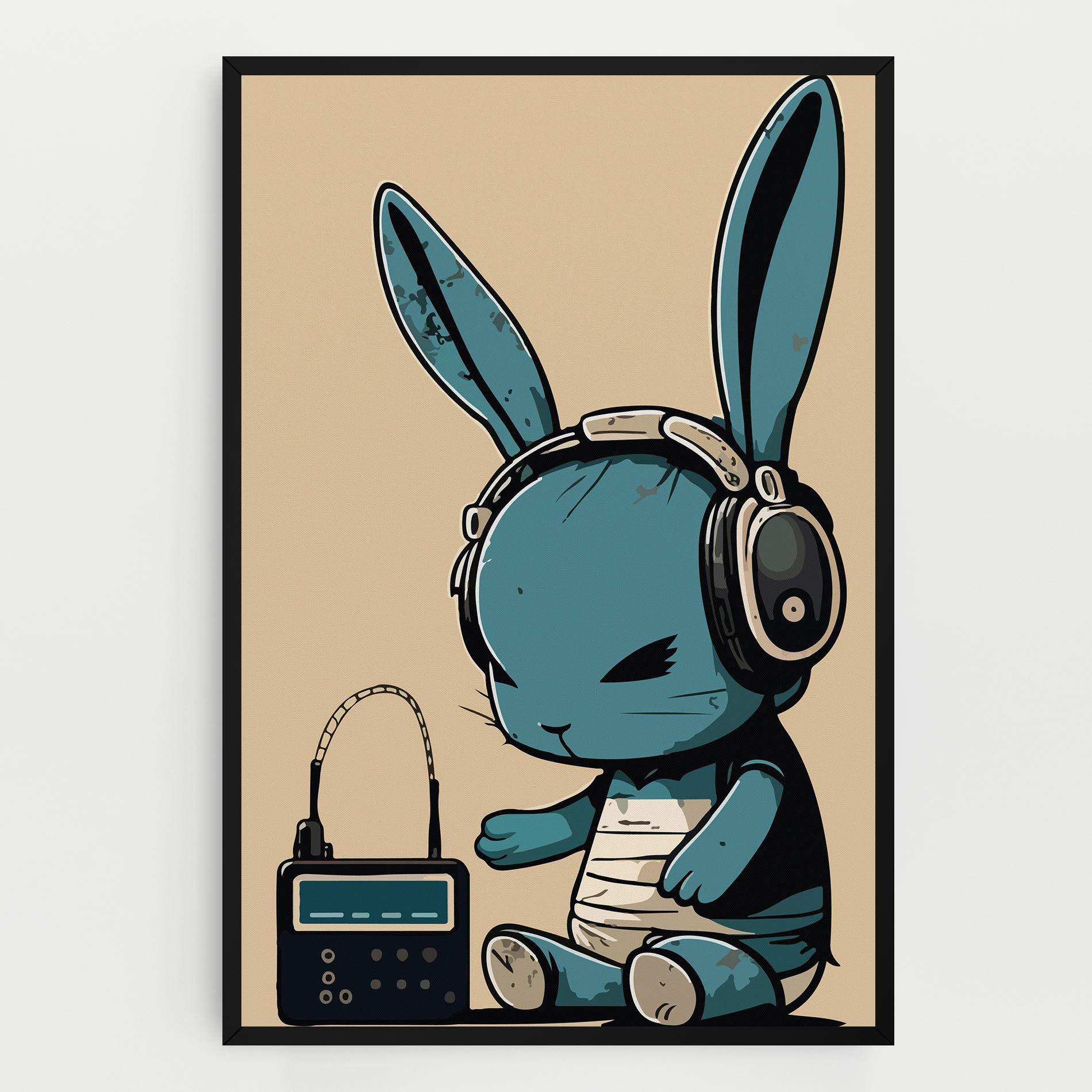 Obraz na Płótnie Blue Baby Bunny mockup 0