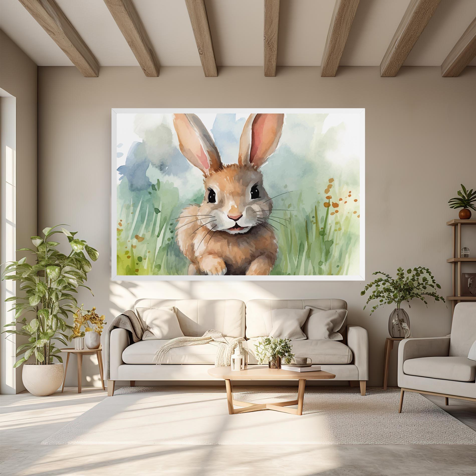 Obraz na Płótnie Brown Cream Bunny mockup 6