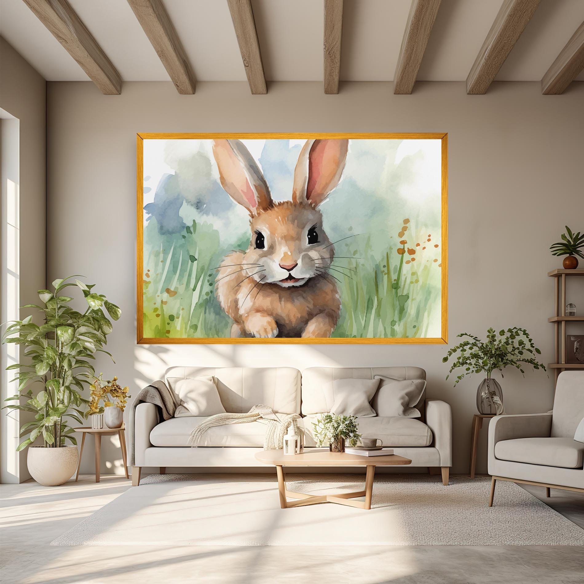 Obraz na Płótnie Brown Cream Bunny mockup 6