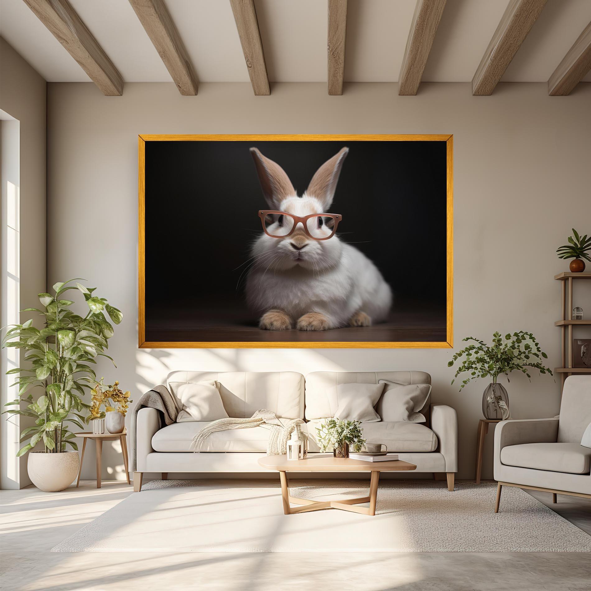 Obraz na Płótnie Eyeglasses Bunny mockup 6