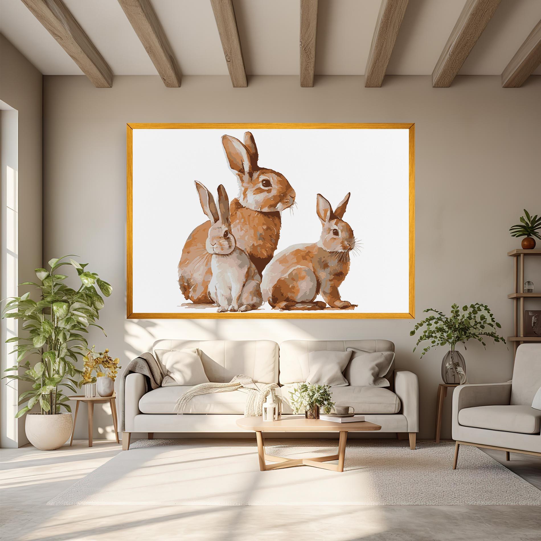 Obraz na Płótnie Family Rabbit mockup 6