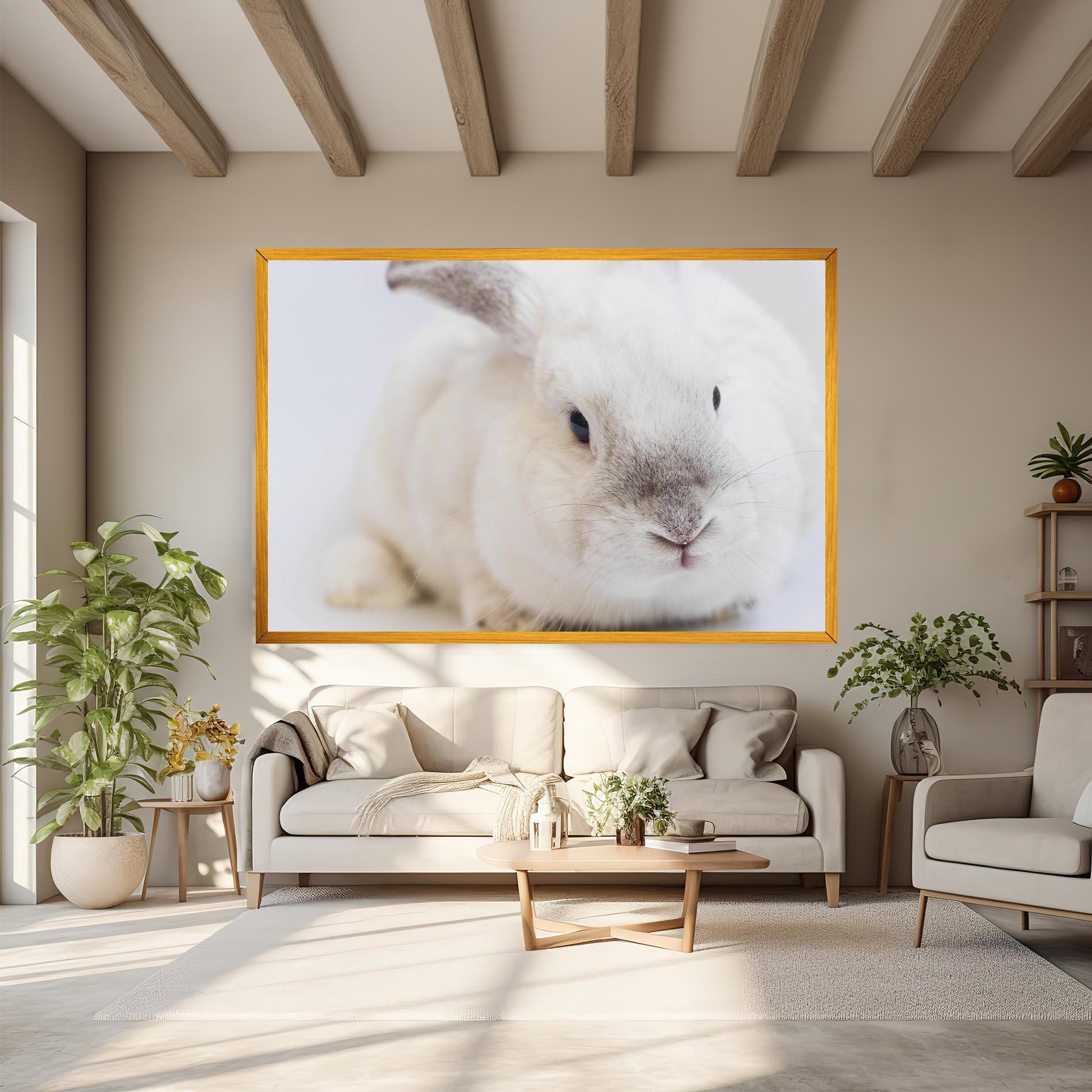 Obraz na Płótnie Light Grey Bunny mockup 6