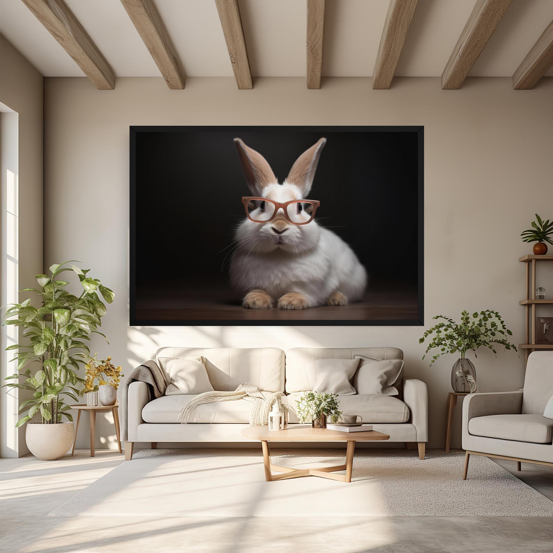 Obraz na Płótnie Eyeglasses Bunny mockup 6