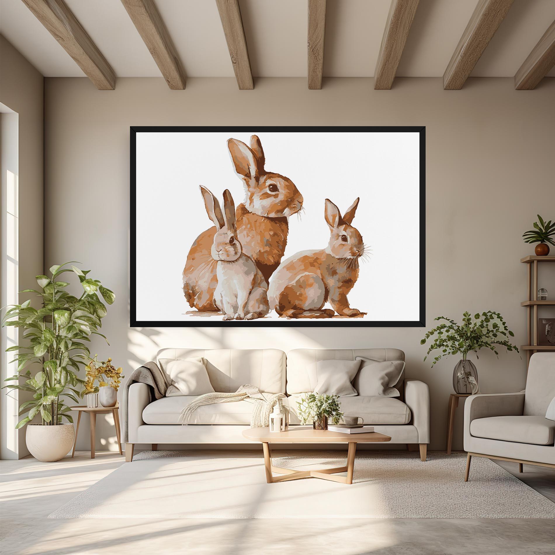 Obraz na Płótnie Family Rabbit mockup 6