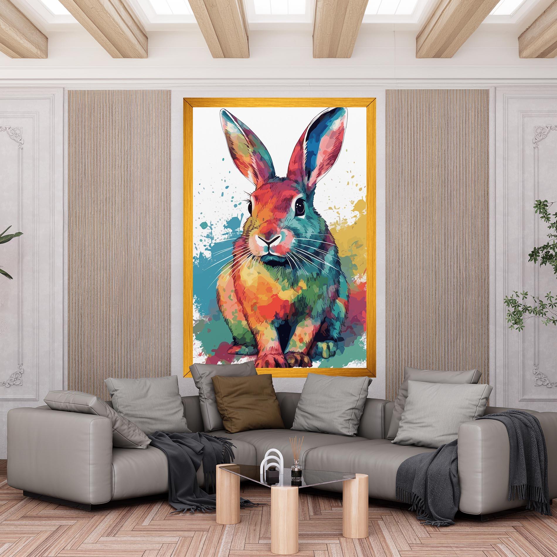 Obraz na Płótnie Brush Rabbit mockup 6