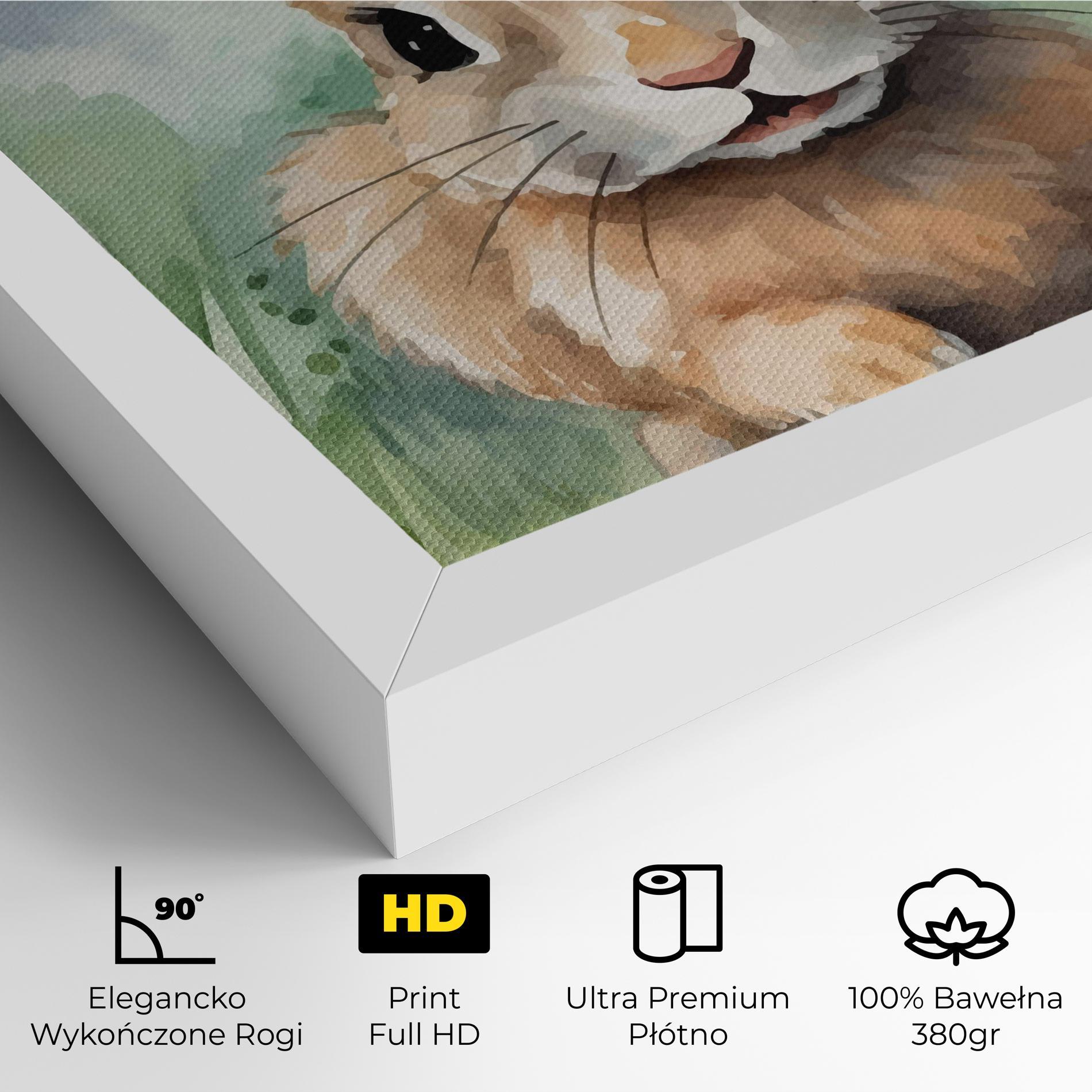 Obraz na Płótnie Brown Cream Bunny mockup 4