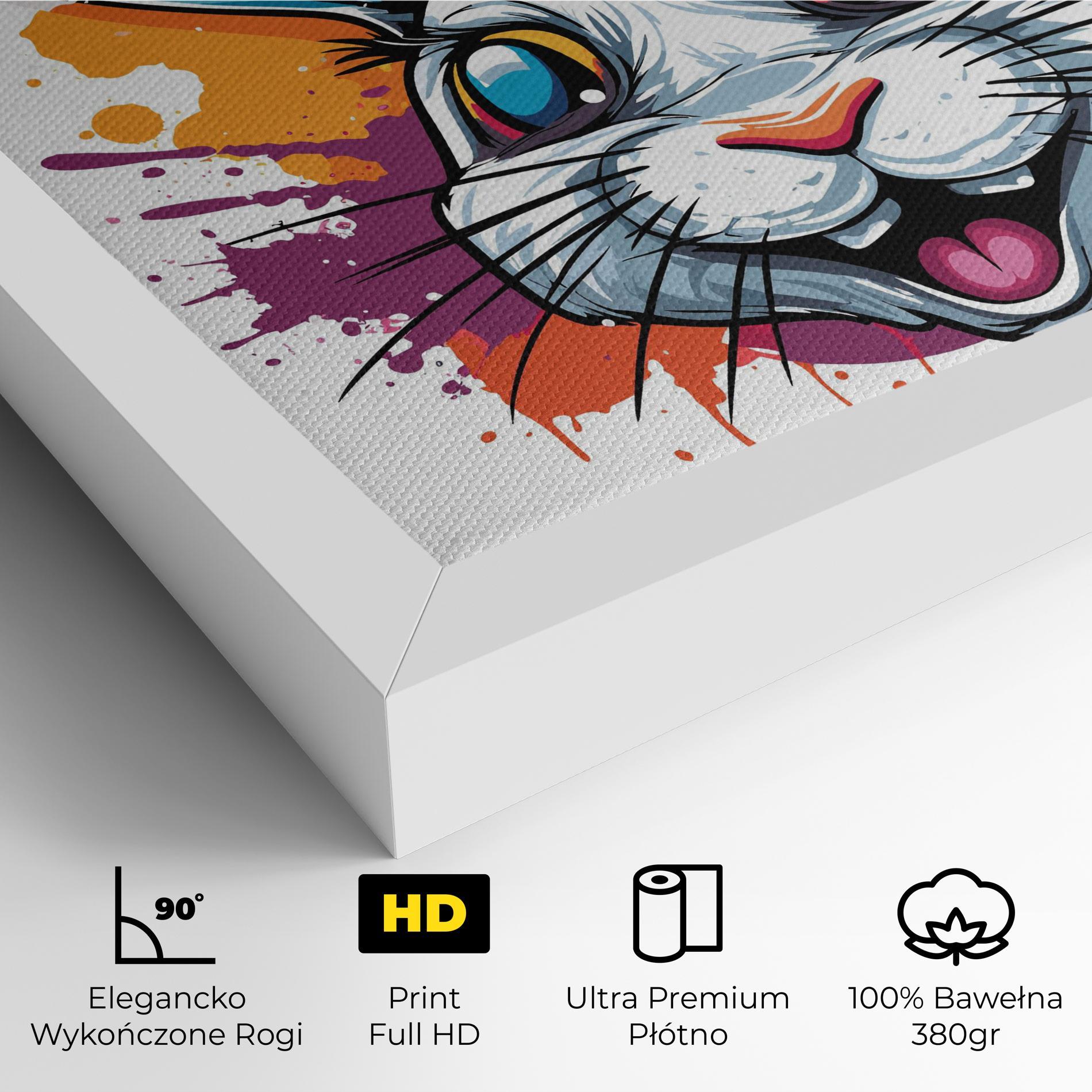 Obraz na Płótnie Crazy Bunny mockup 4