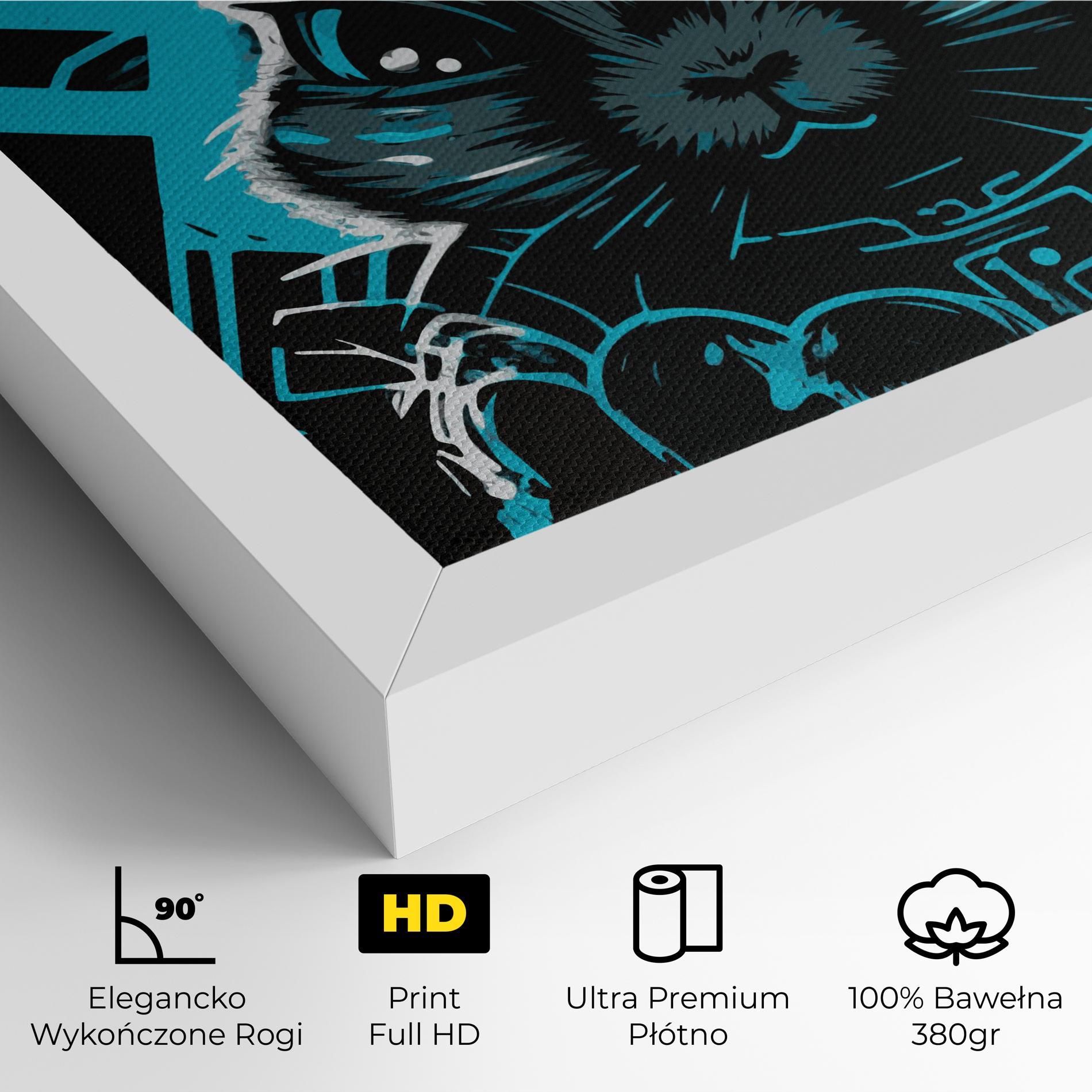 Obraz na Płótnie Grey Blue Bunny mockup 4