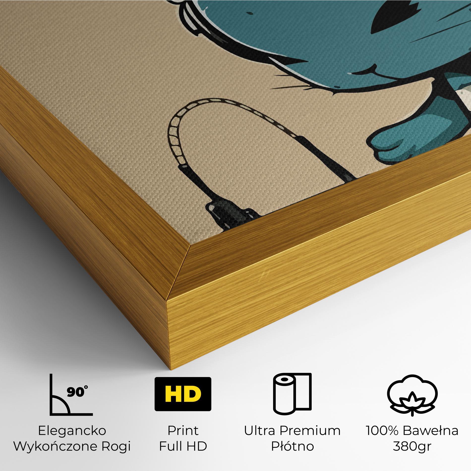 Obraz na Płótnie Blue Baby Bunny mockup 4