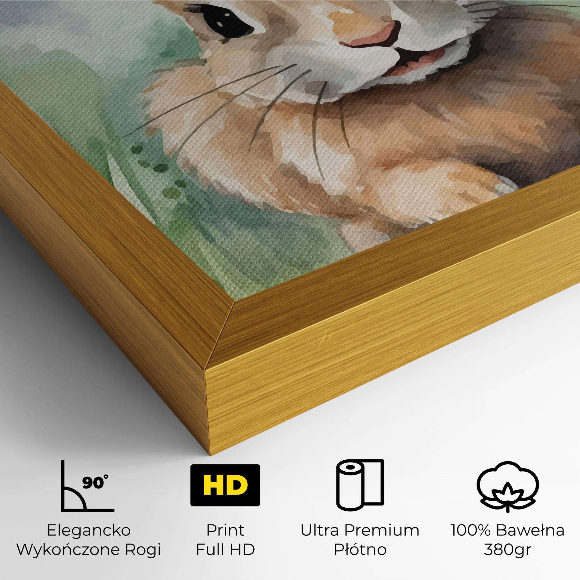 Obraz na Płótnie Brown Cream Bunny mockup 4