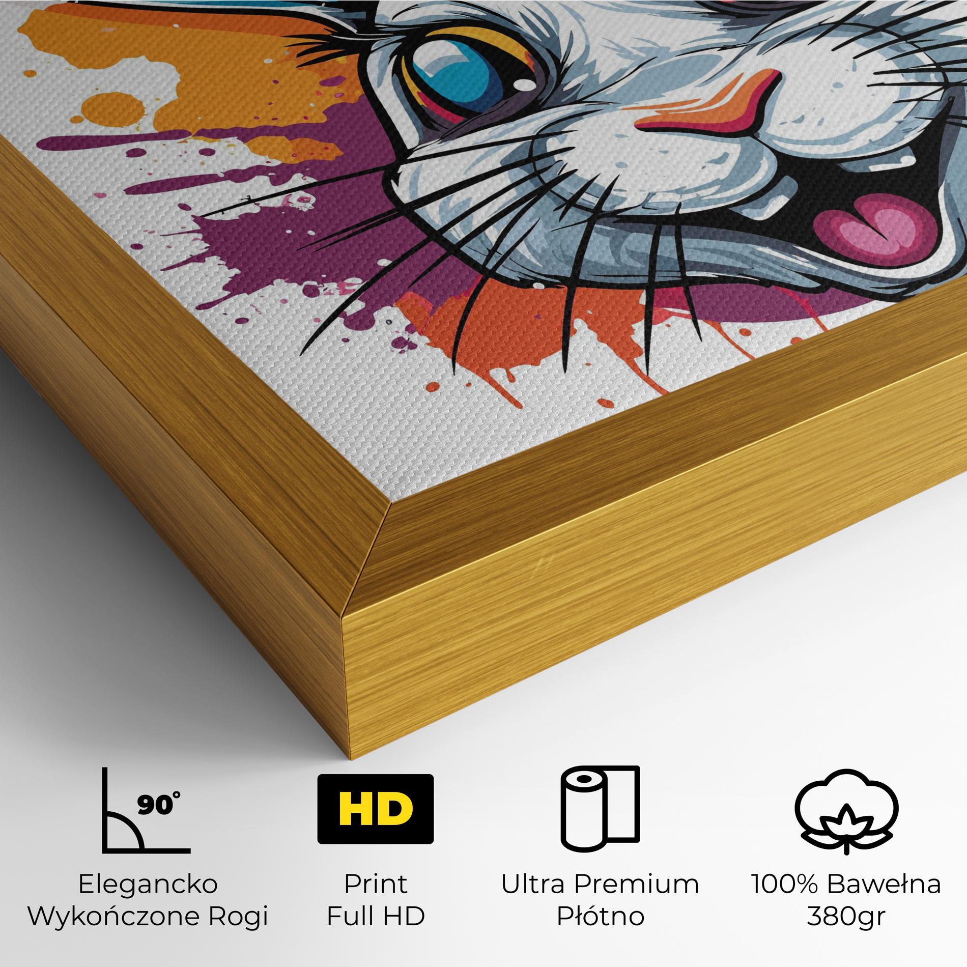 Obraz na Płótnie Crazy Bunny mockup 4