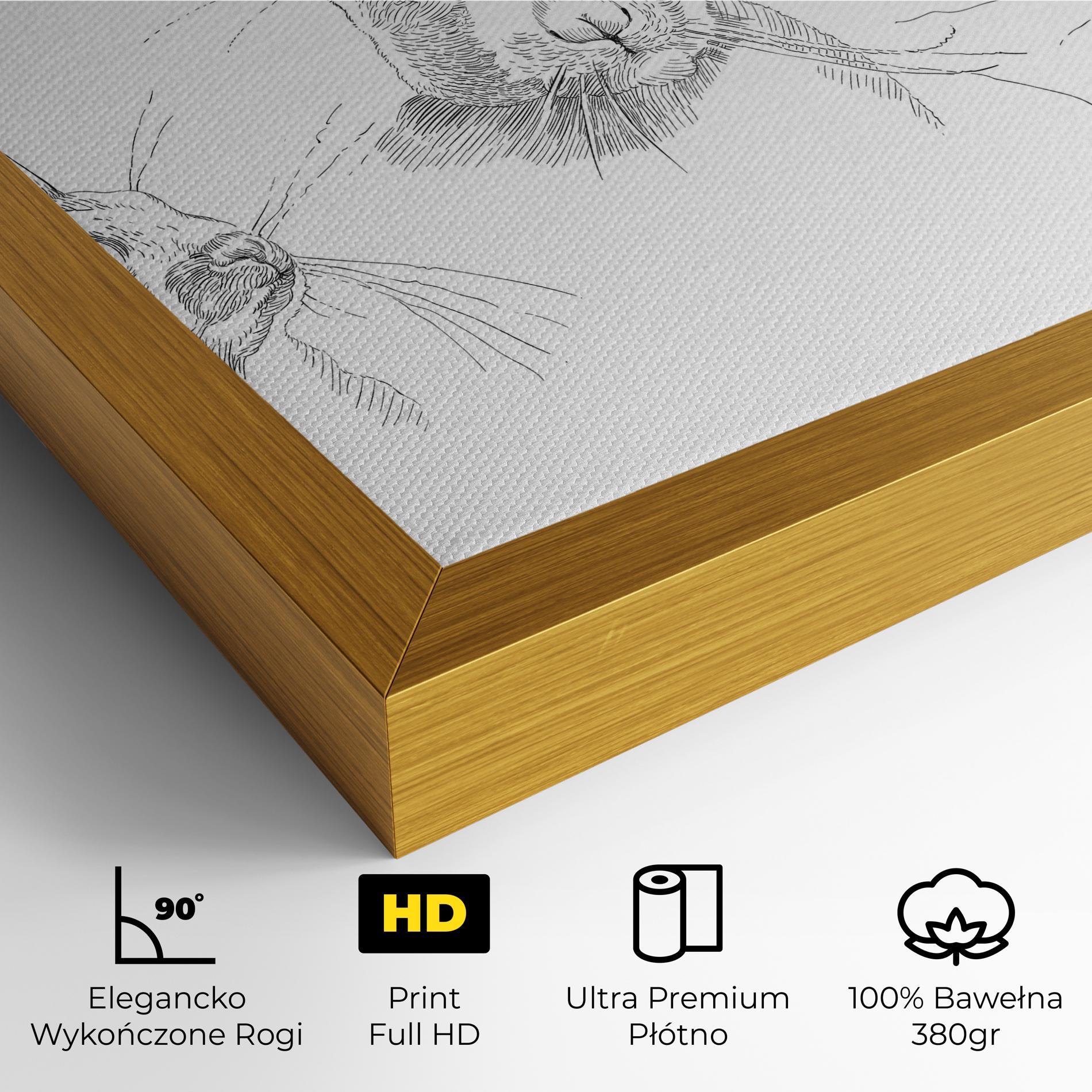 Obraz na Płótnie Hand Drawn Bunny mockup 4