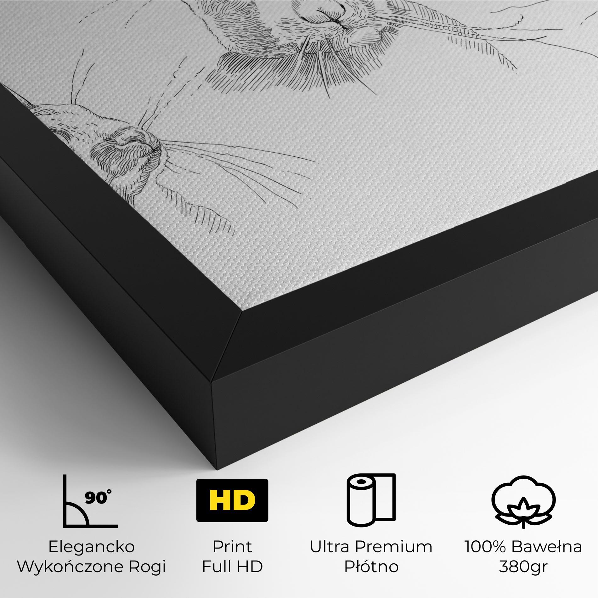 Obraz na Płótnie Hand Drawn Bunny mockup 4