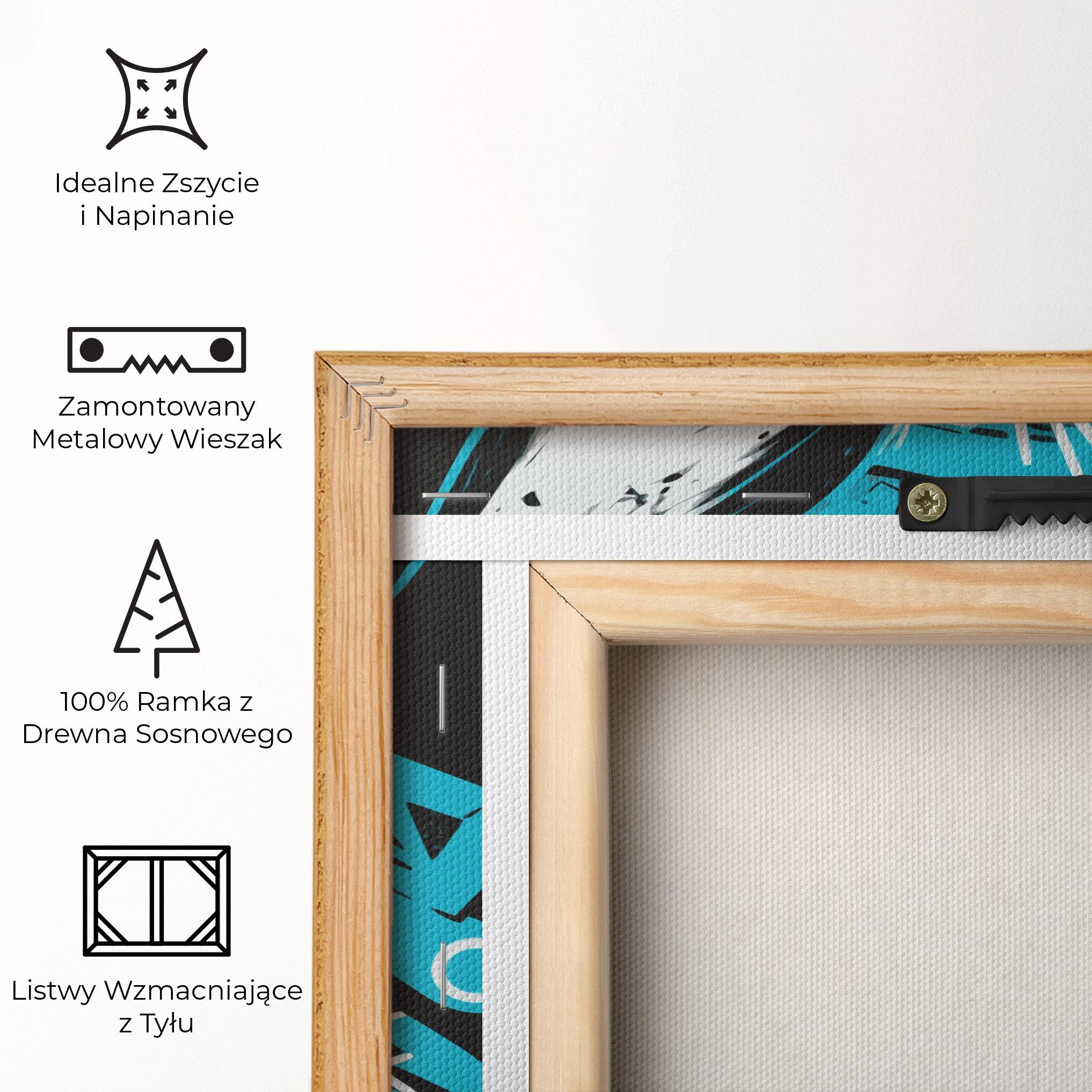 Obraz na Płótnie Grey Blue Bunny mockup 5