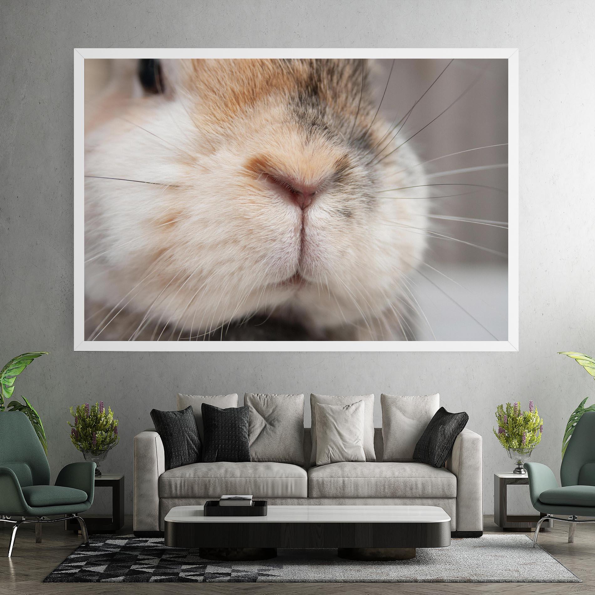 Obraz na Płótnie Close Up Bunny mockup 7