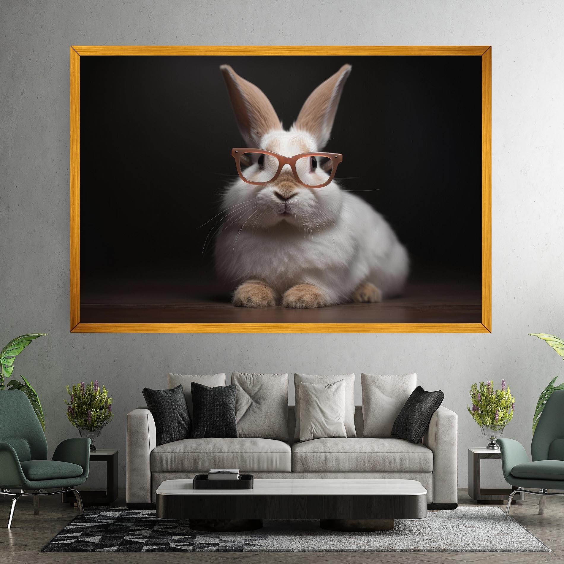Obraz na Płótnie Eyeglasses Bunny mockup 7