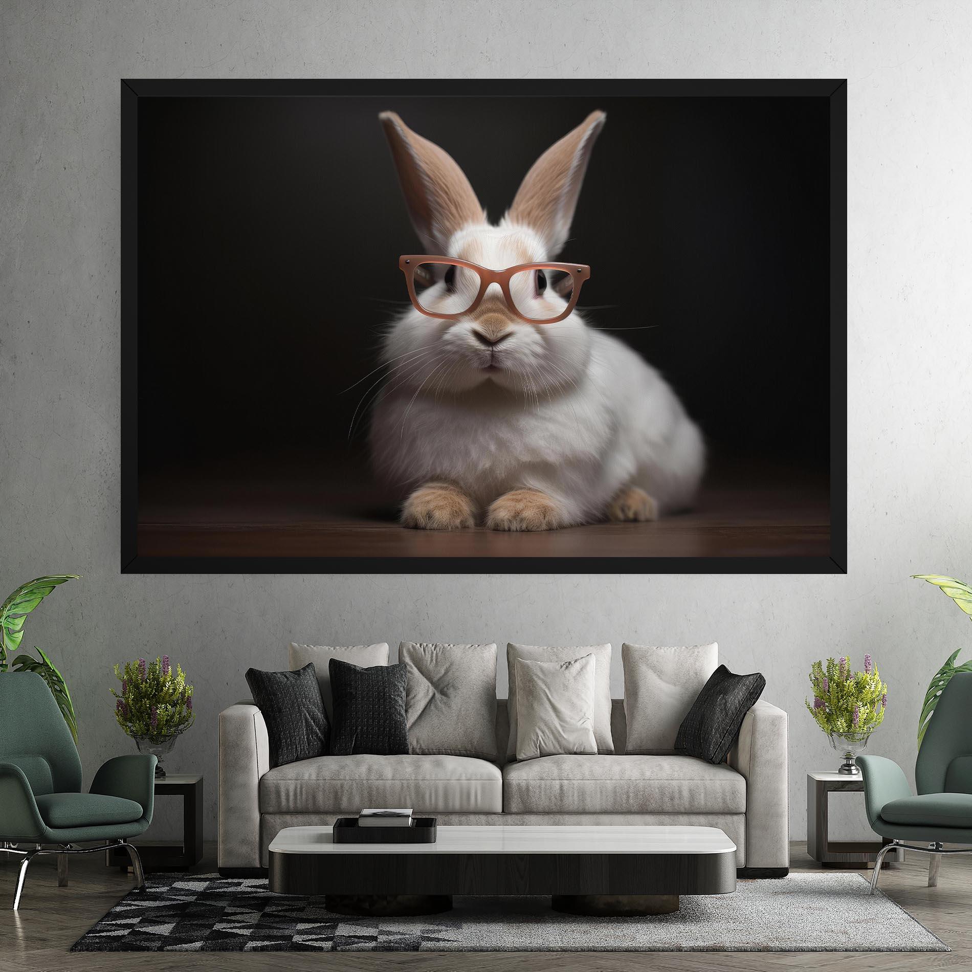 Obraz na Płótnie Eyeglasses Bunny mockup 7