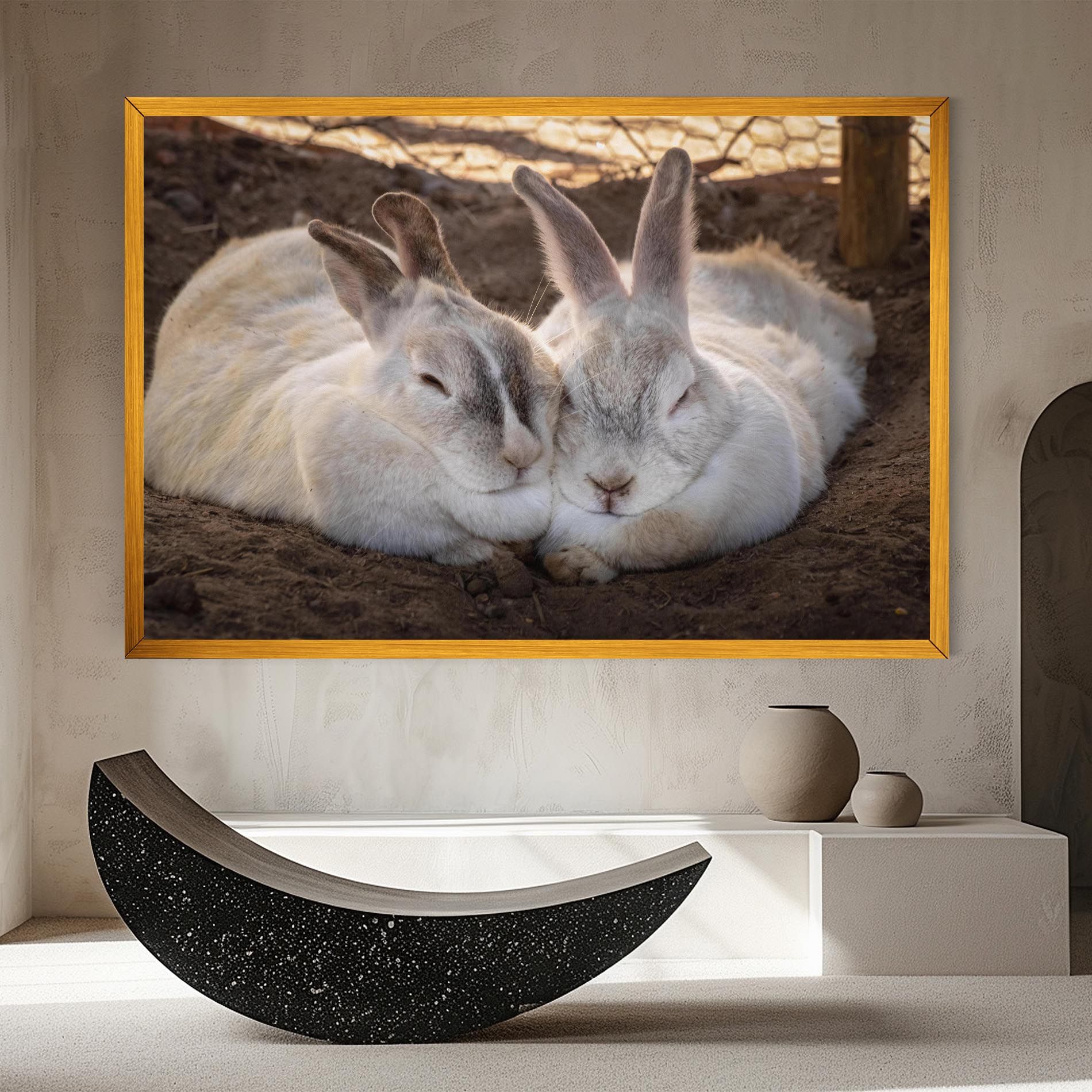 Light Grey Bunny Sleeping mockup 8