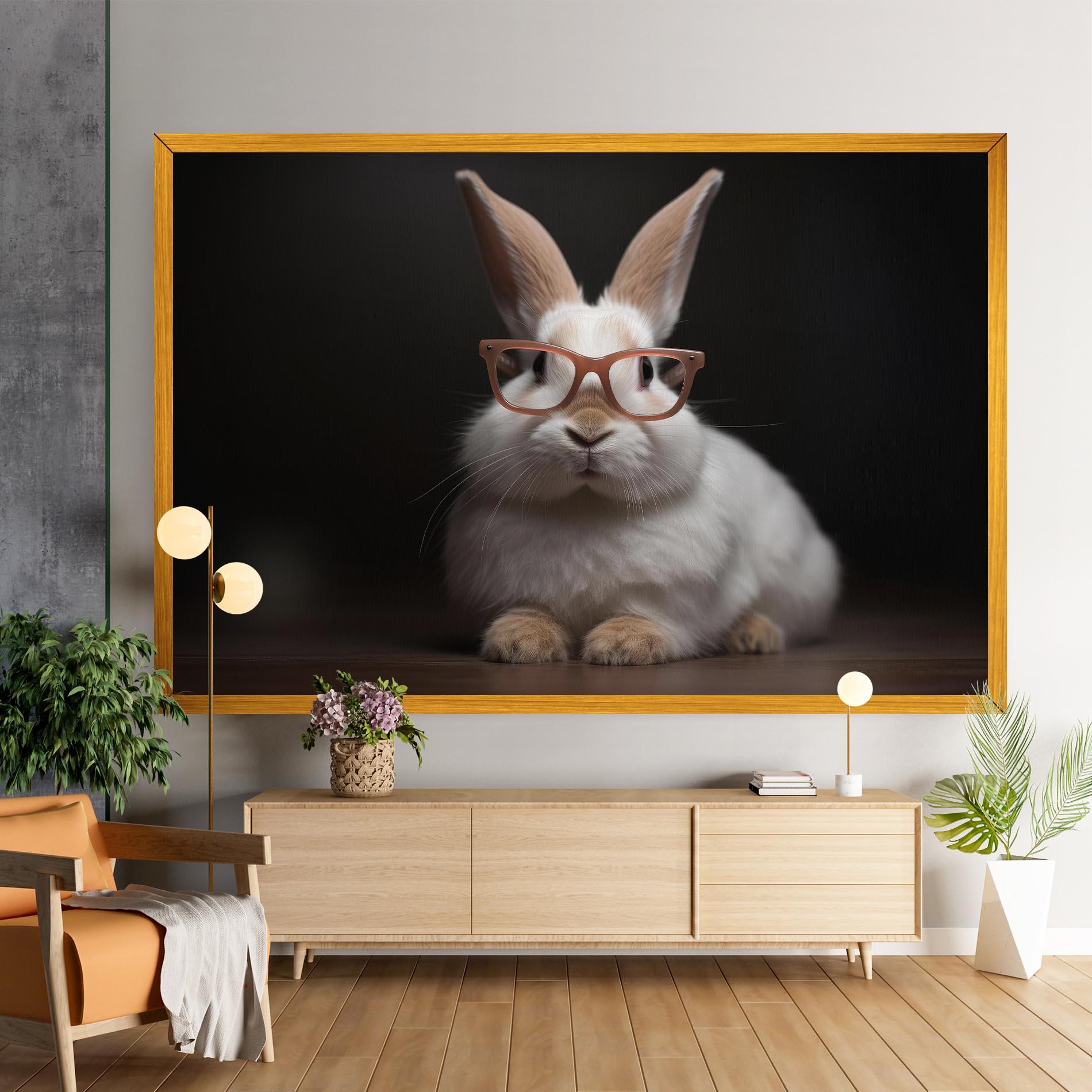 Obraz na Płótnie Eyeglasses Bunny mockup 9
