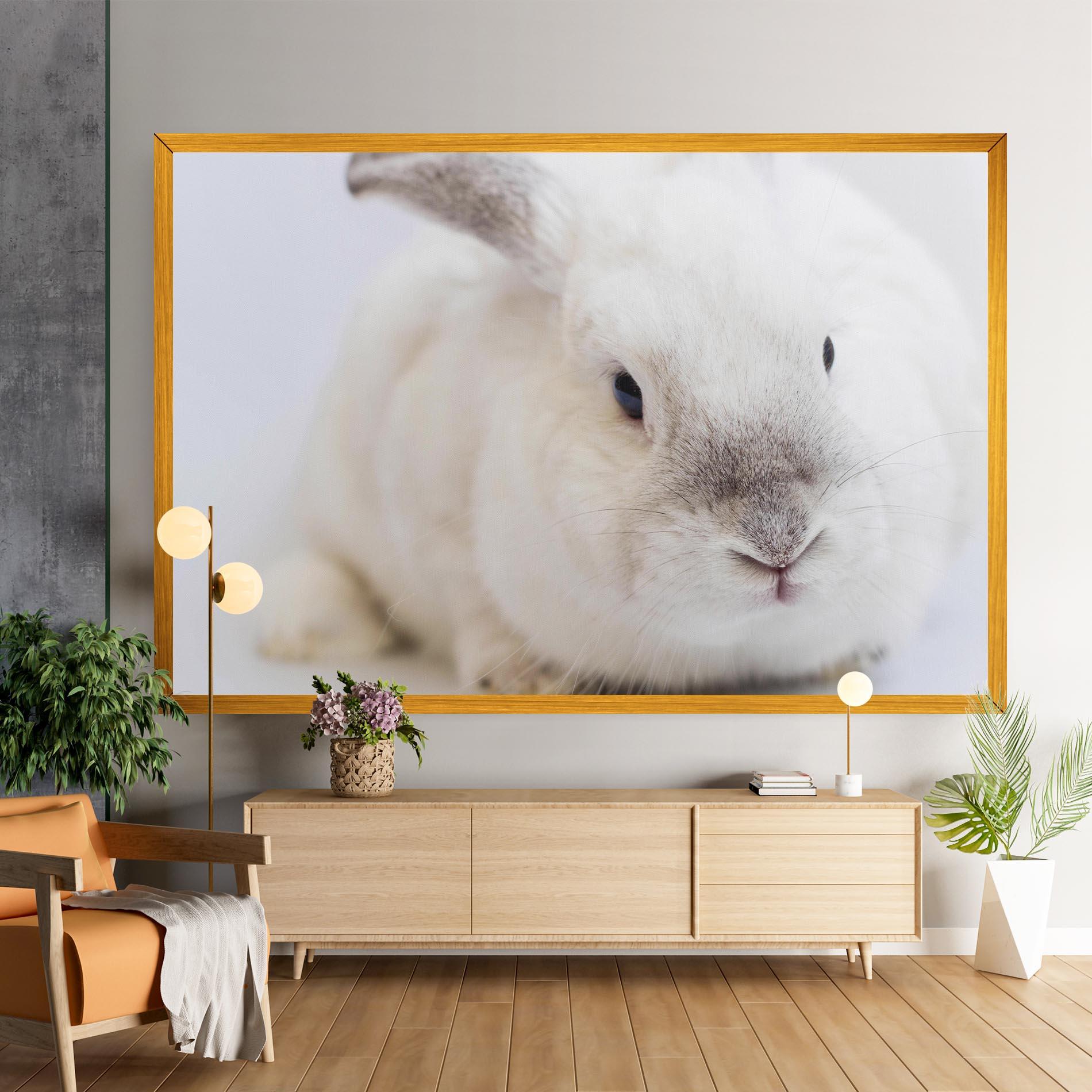 Obraz na Płótnie Light Grey Bunny mockup 9