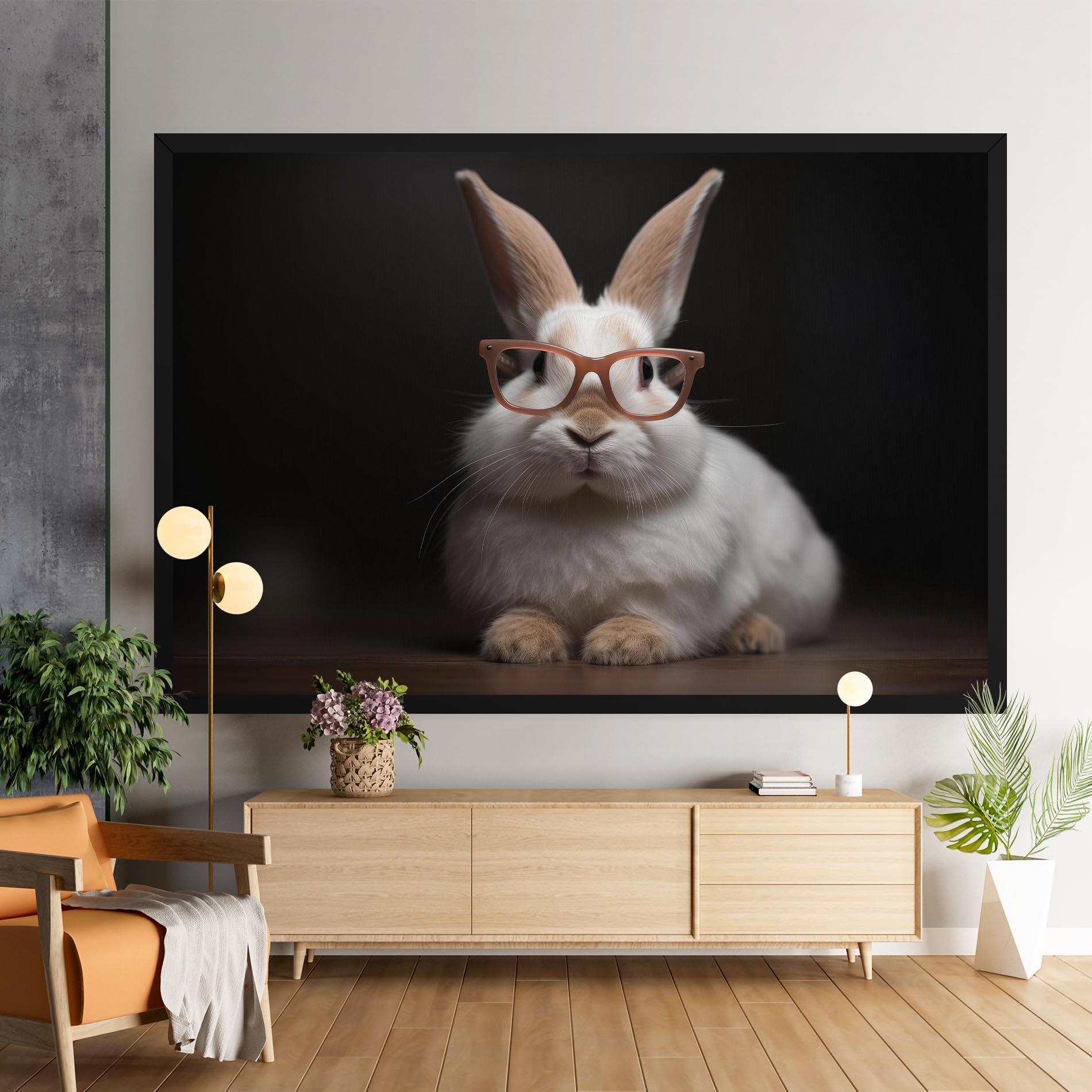 Obraz na Płótnie Eyeglasses Bunny mockup 9