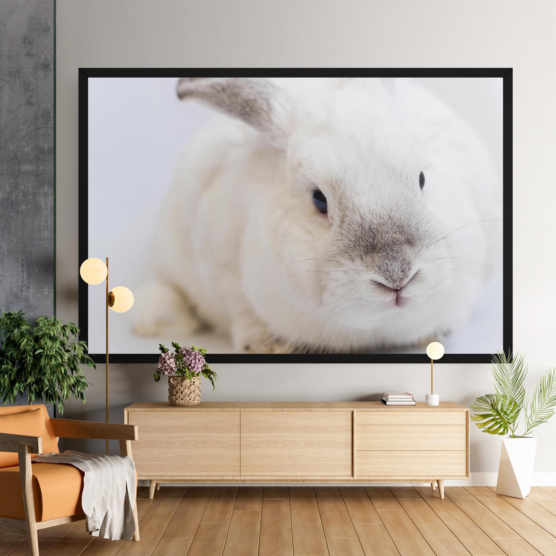 Obraz na Płótnie Light Grey Bunny mockup 9
