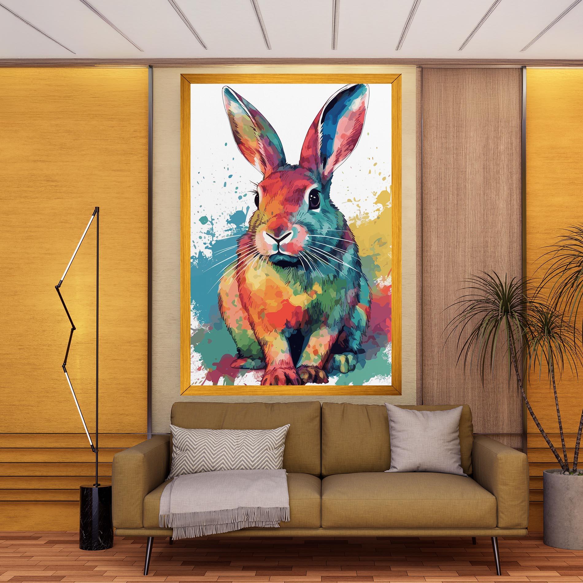 Obraz na Płótnie Brush Rabbit mockup 9