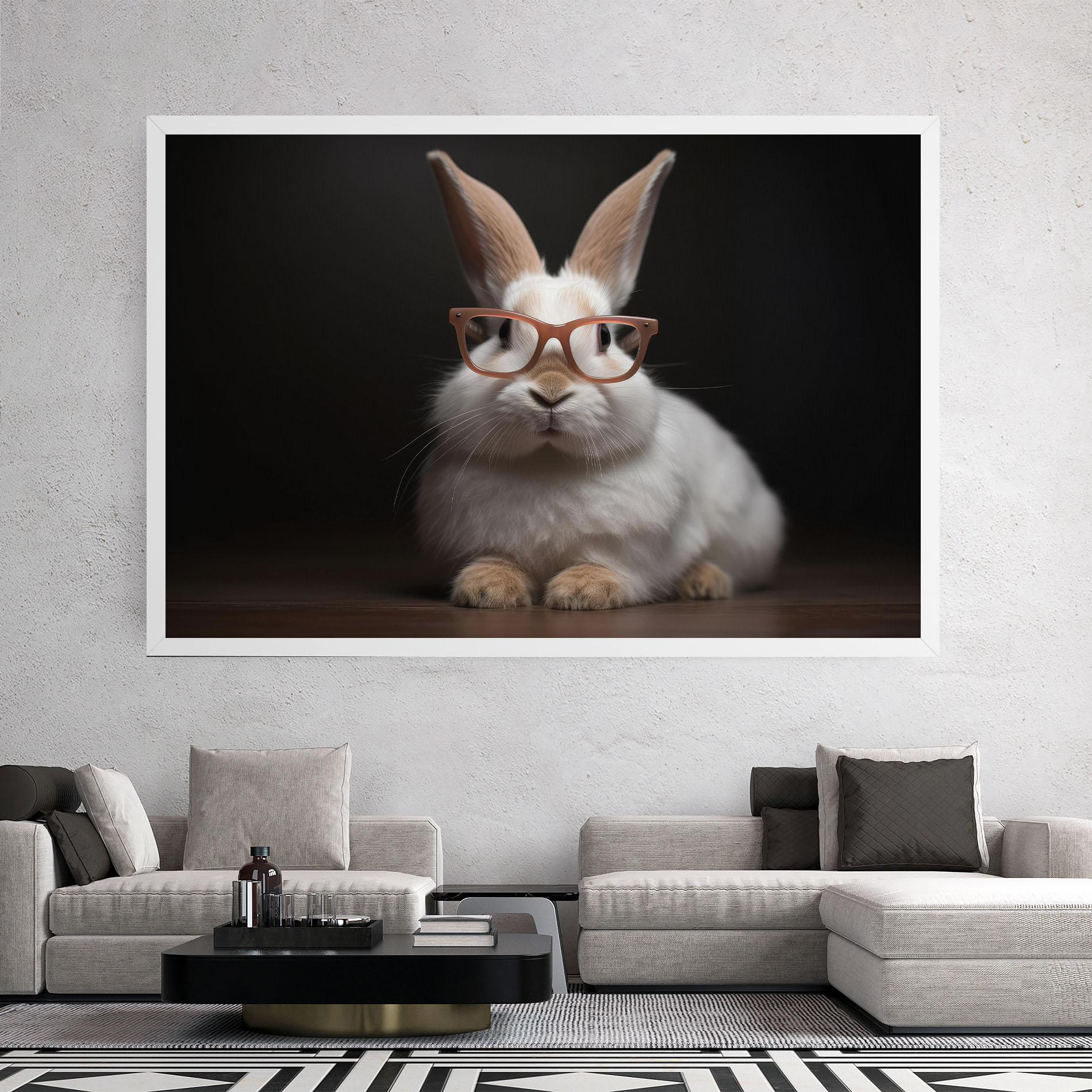 Obraz na Płótnie Eyeglasses Bunny mockup 2