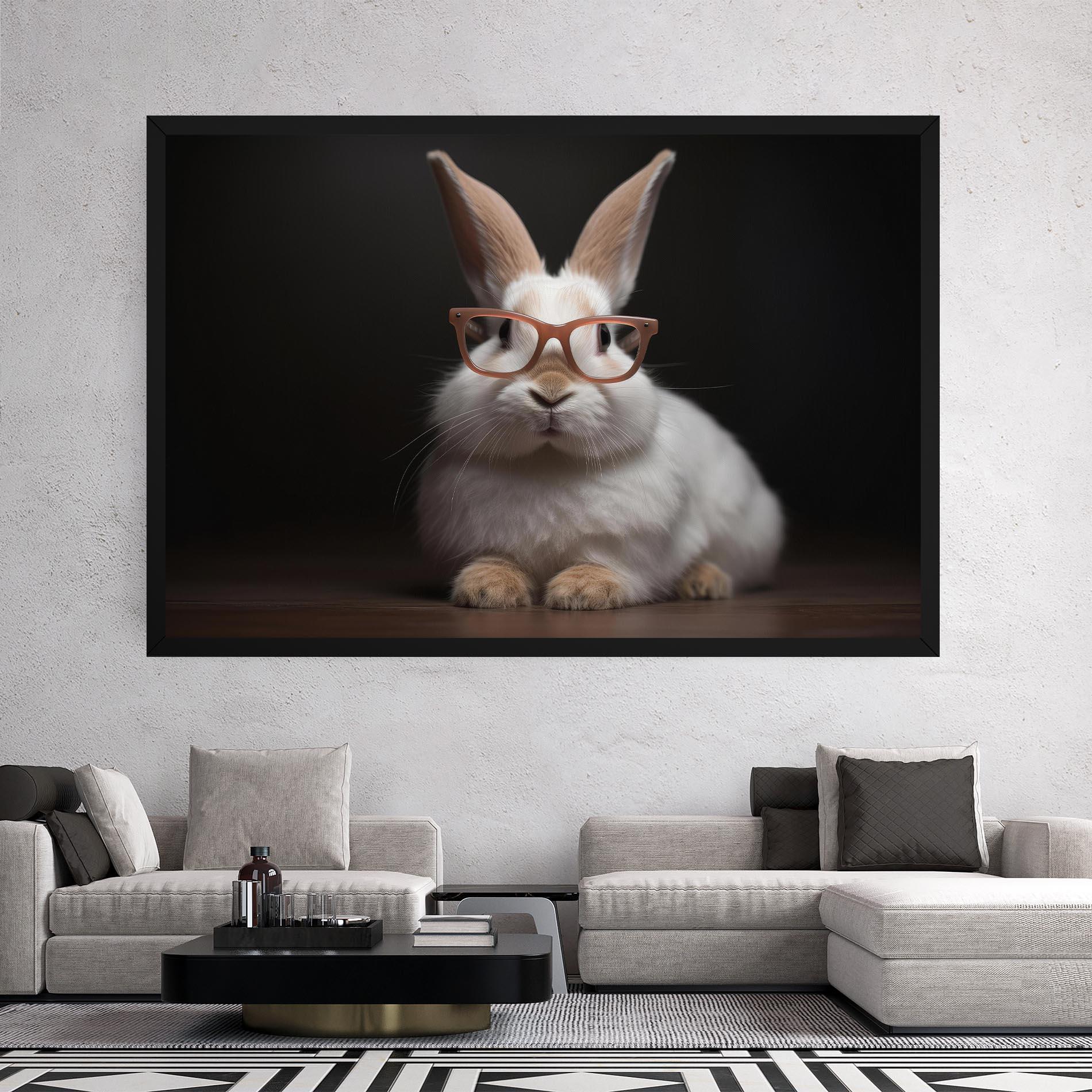 Obraz na Płótnie Eyeglasses Bunny mockup 2