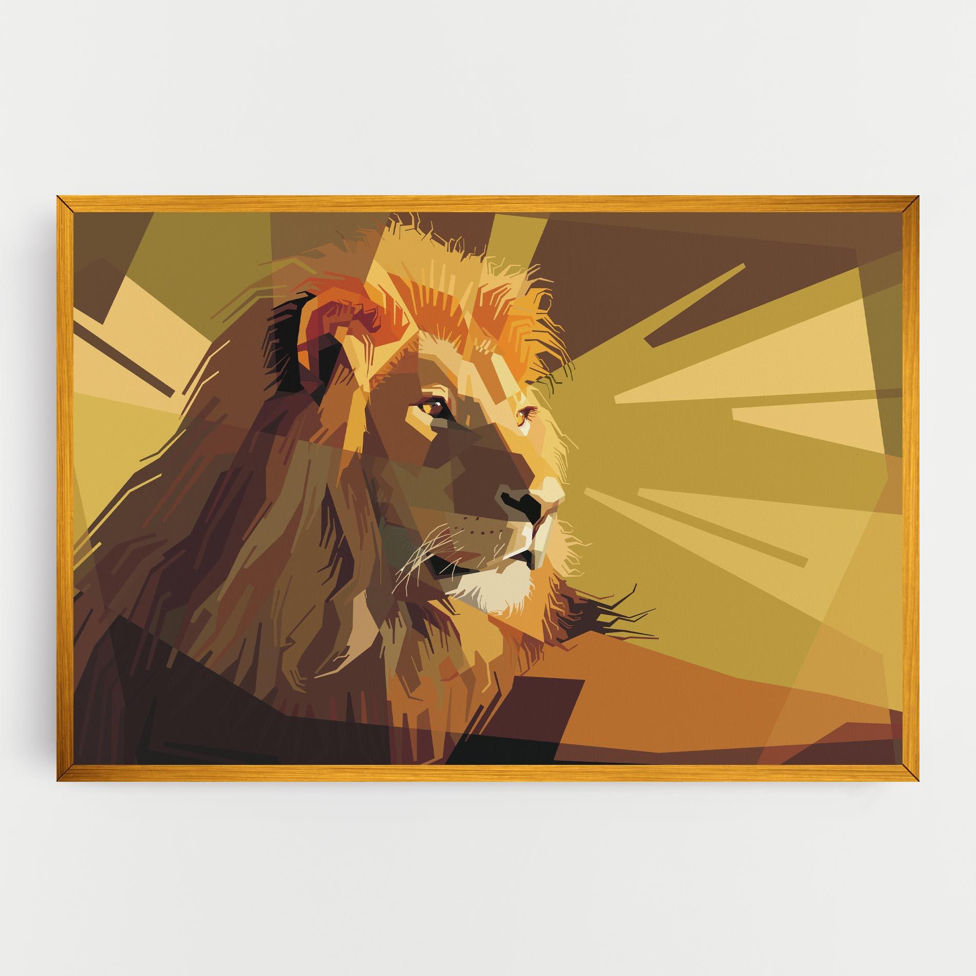 Obraz na Płótnie Lion Art mockup 0