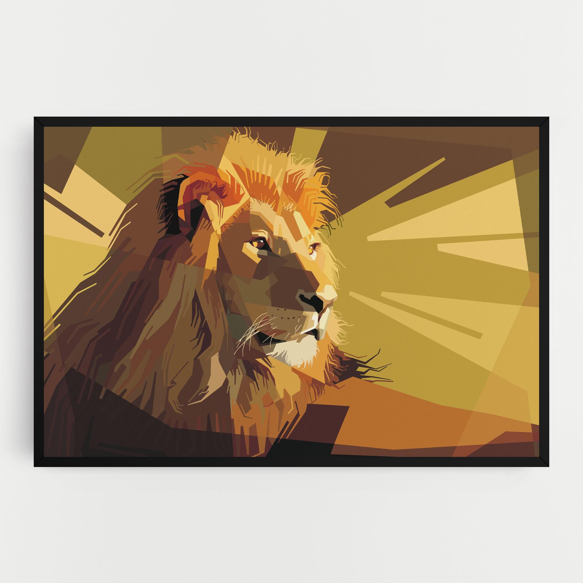 Obraz na Płótnie Lion Art mockup 0
