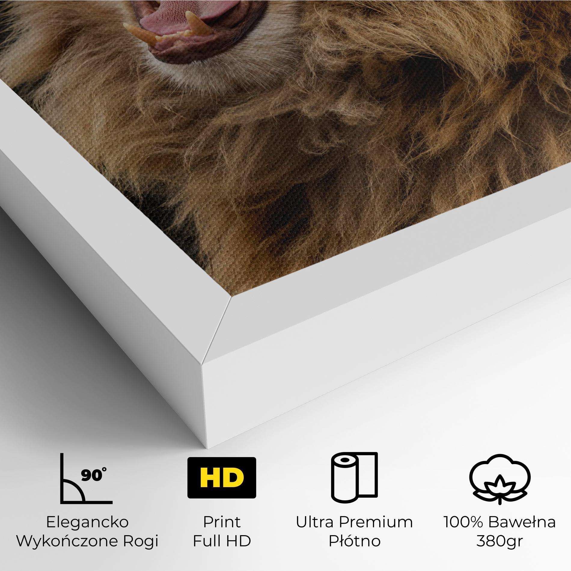 Obraz na Płótnie Angry Lion mockup 4