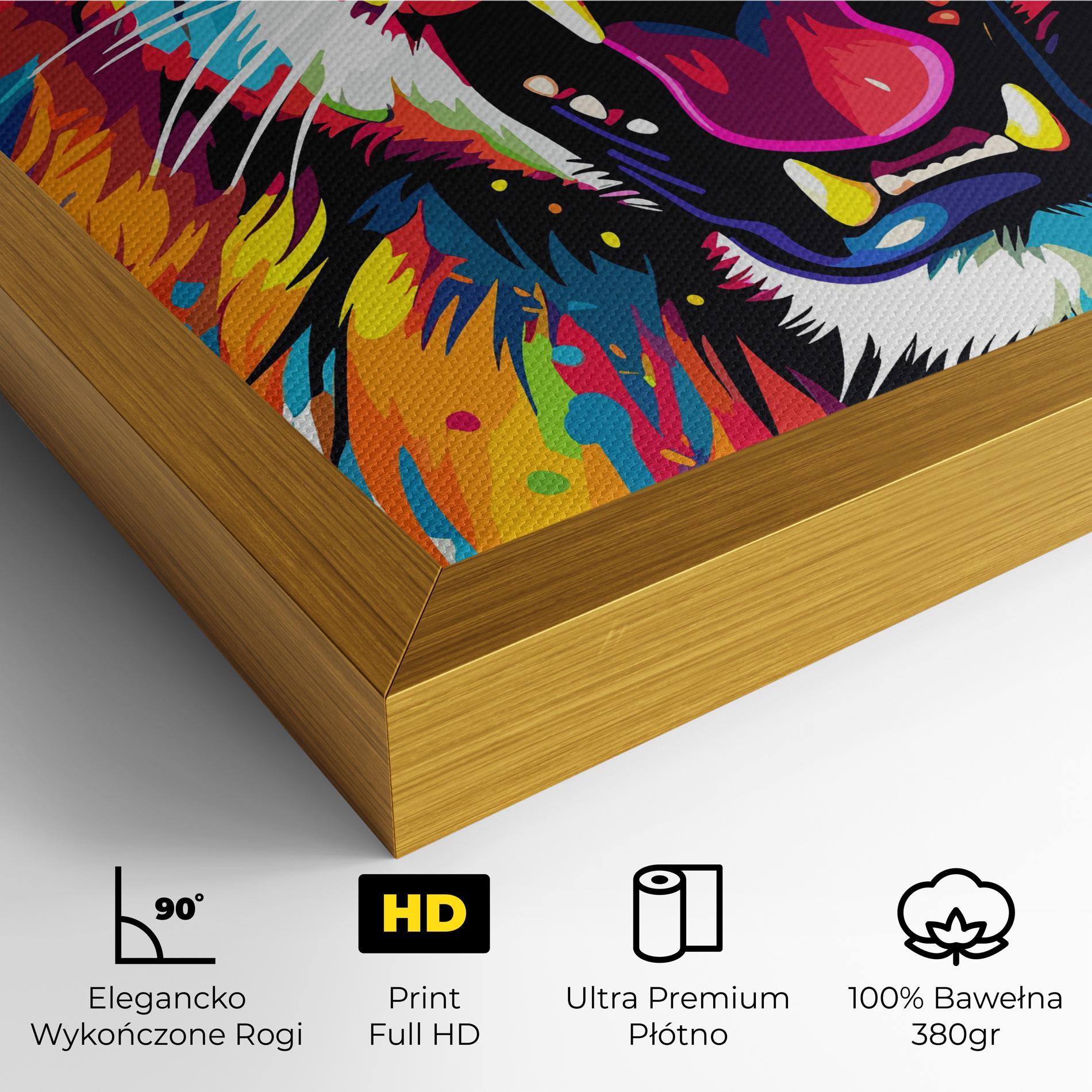 Obraz na Płótnie Angry Lion Mix mockup 4