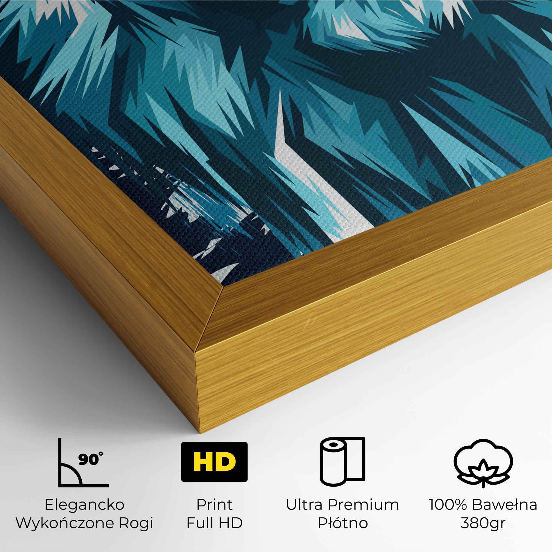 Obraz na Płótnie Blue Lion Head mockup 4