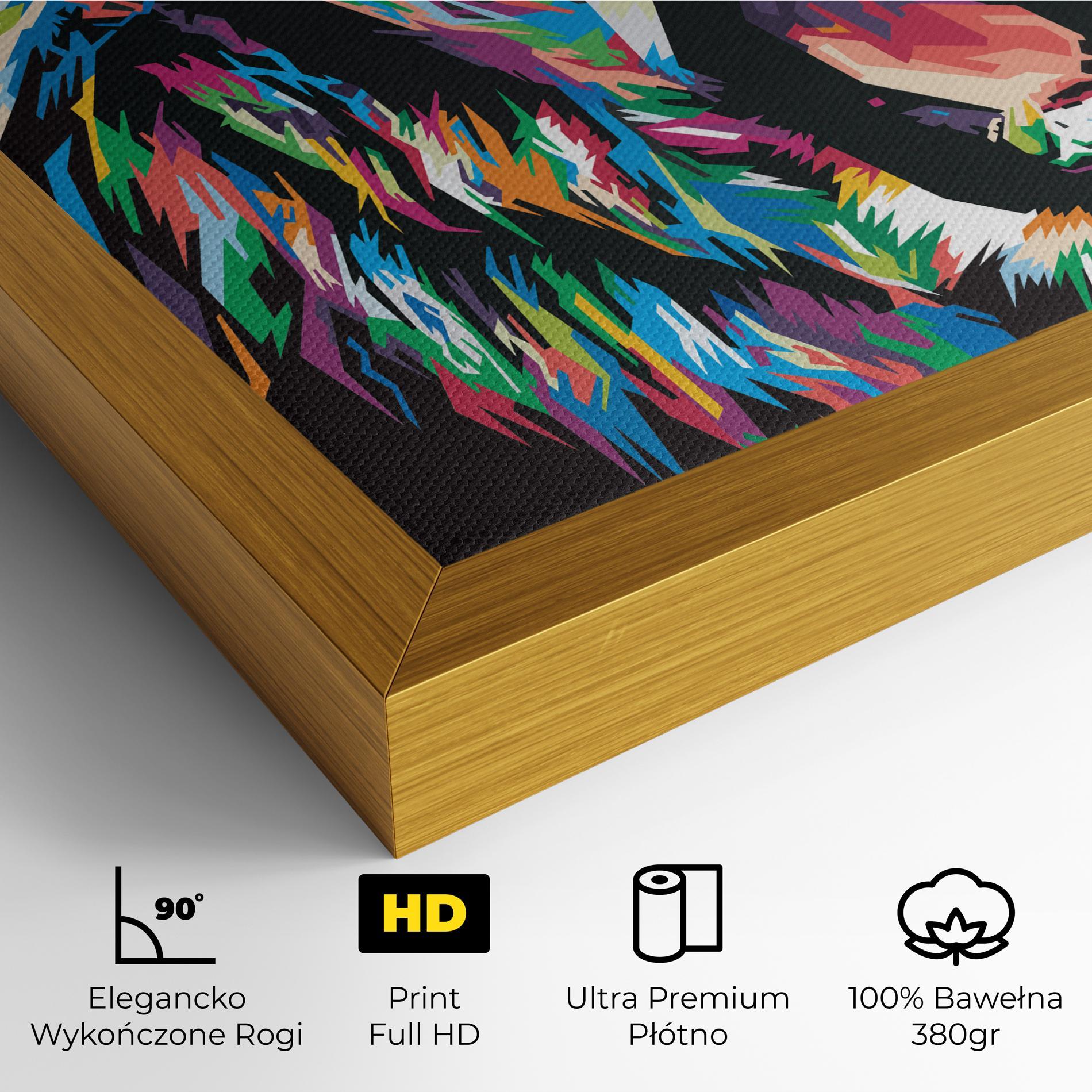 Obraz na Płótnie Green Blue Lion mockup 4