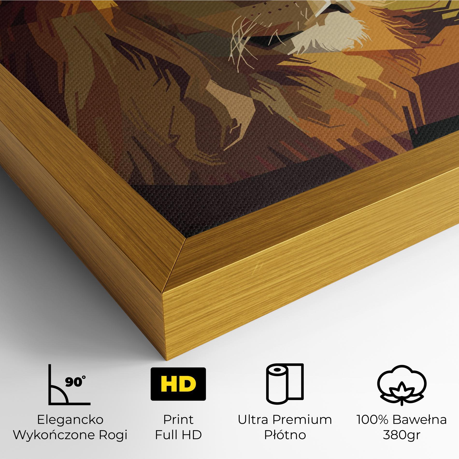 Obraz na Płótnie Lion Art mockup 4