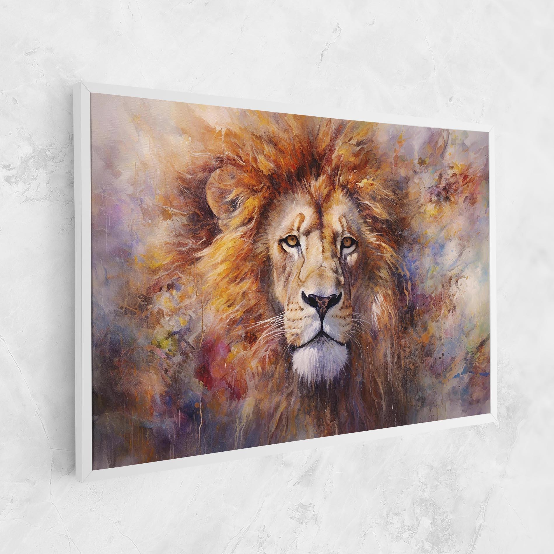 Obraz na Płótnie Abstract Lion Head mockup 1