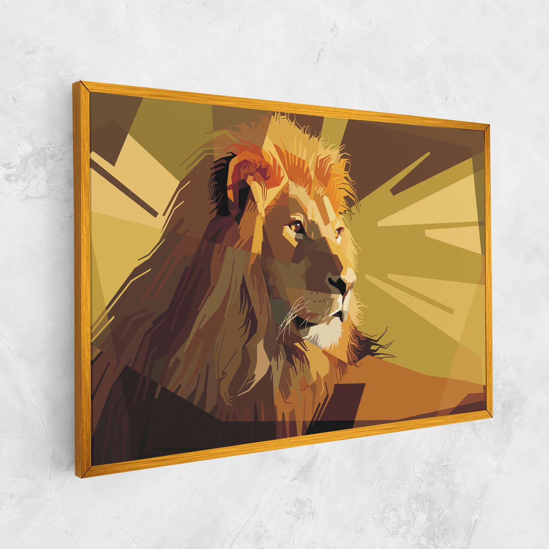 Obraz na Płótnie Lion Art mockup 1