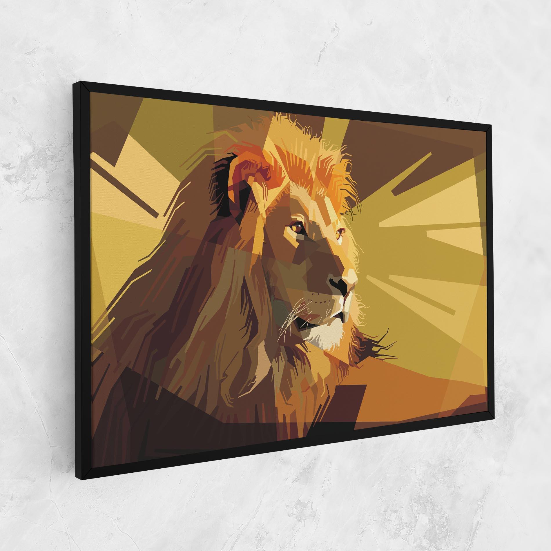 Obraz na Płótnie Lion Art mockup 1