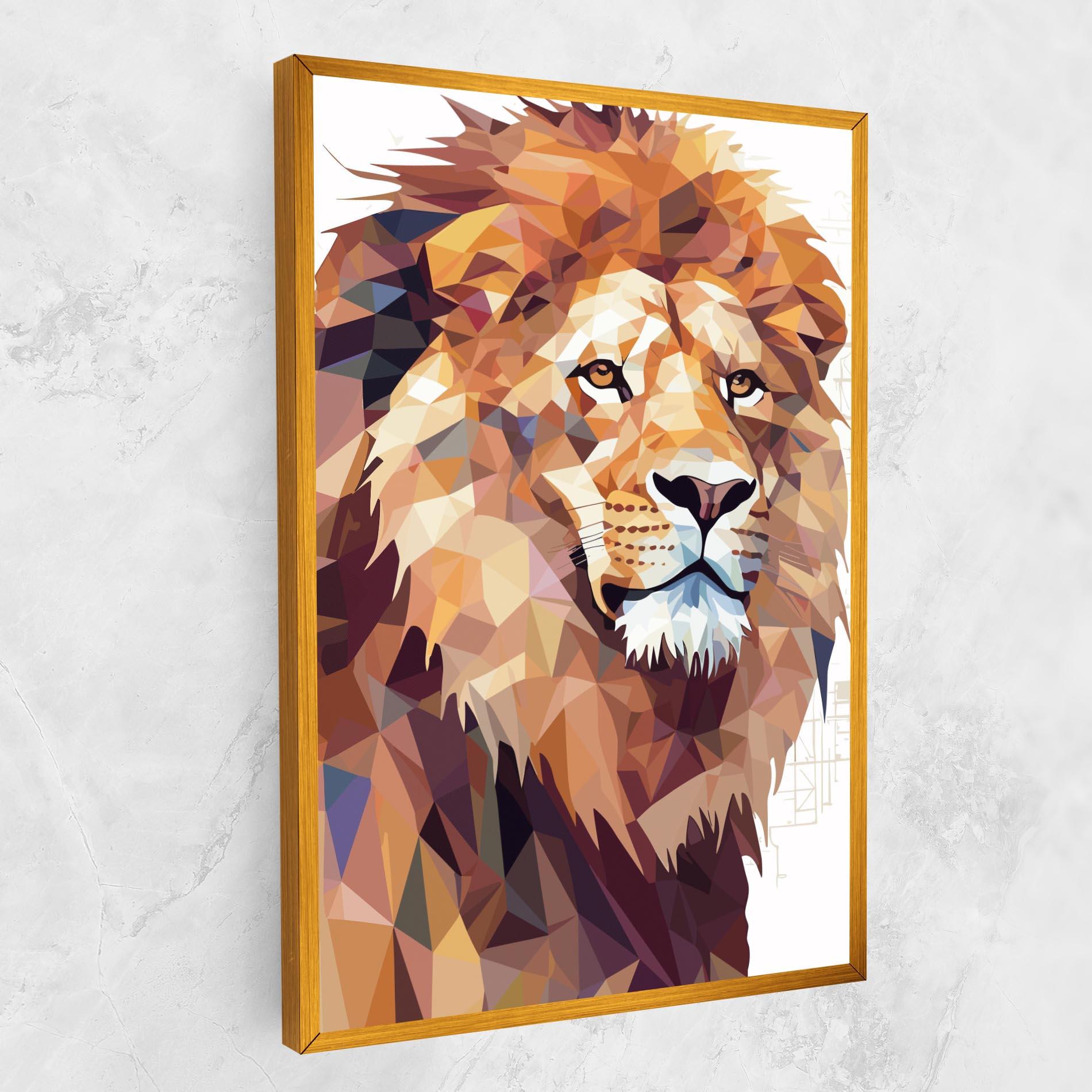 Obraz na Płótnie Artistic Lion Head mockup 1