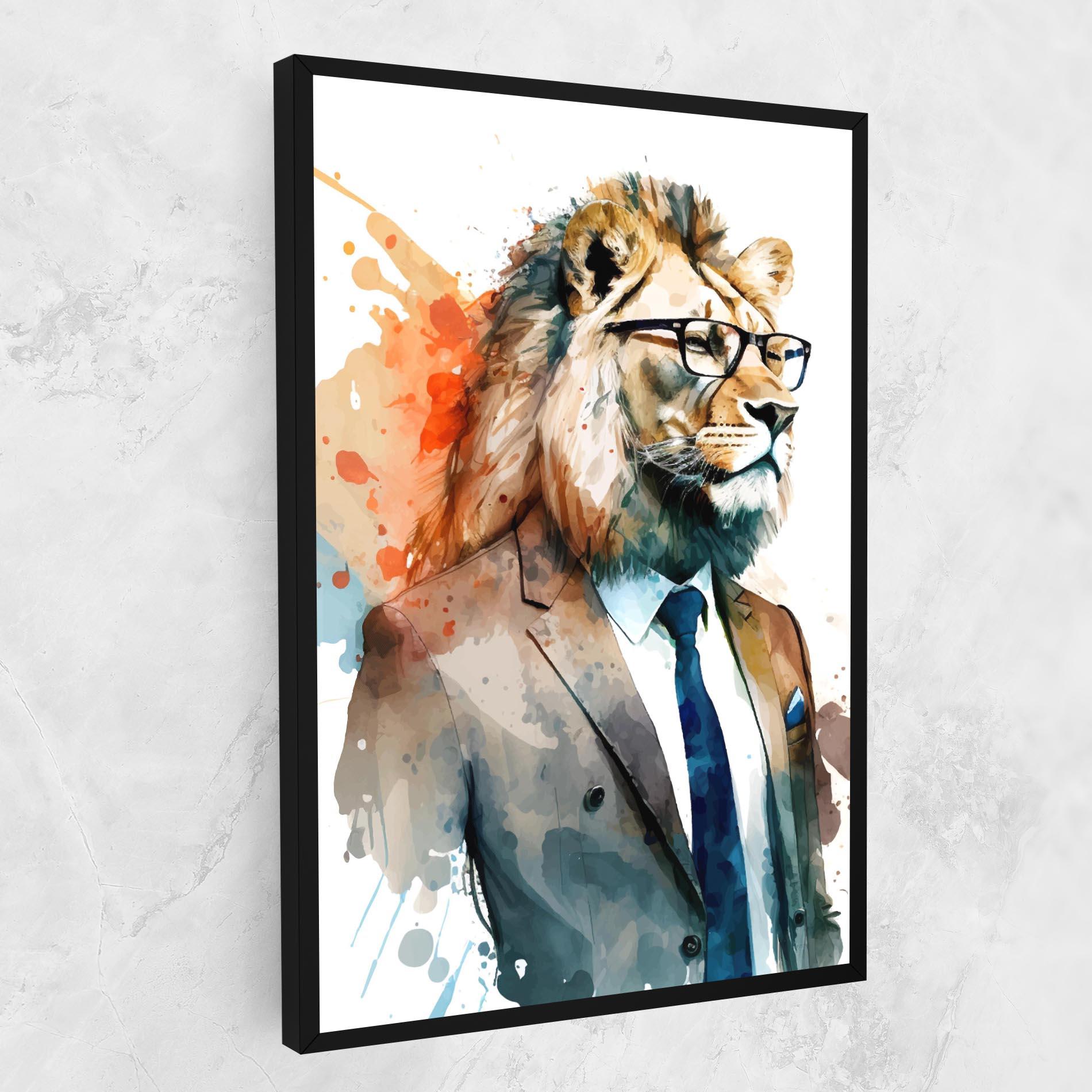 Obraz na Płótnie Brown Suit Lion mockup 1