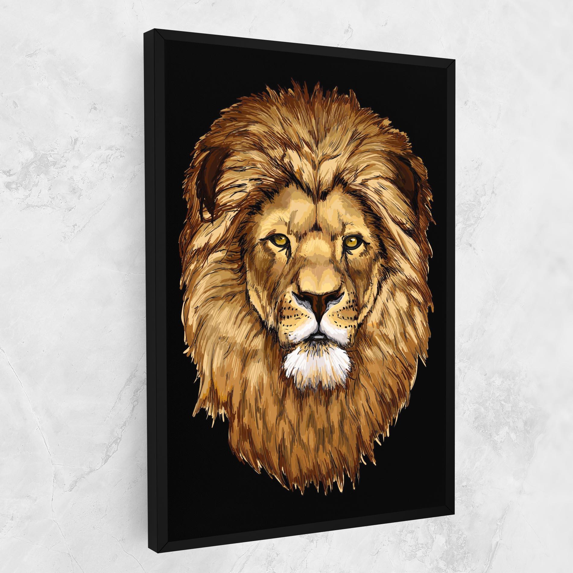 Obraz na Płótnie Lion Head mockup 1