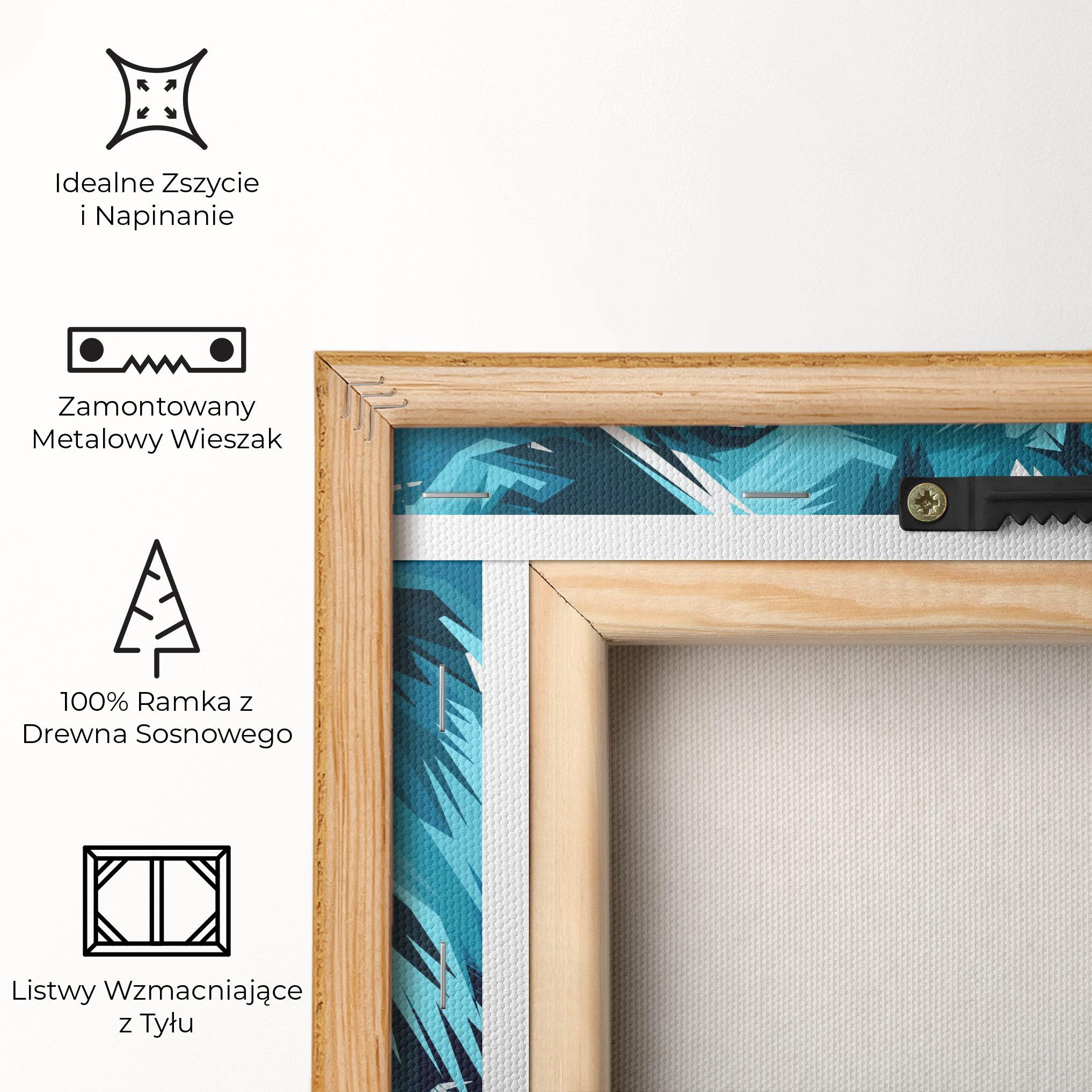 Obraz na Płótnie Blue Lion Head mockup 5