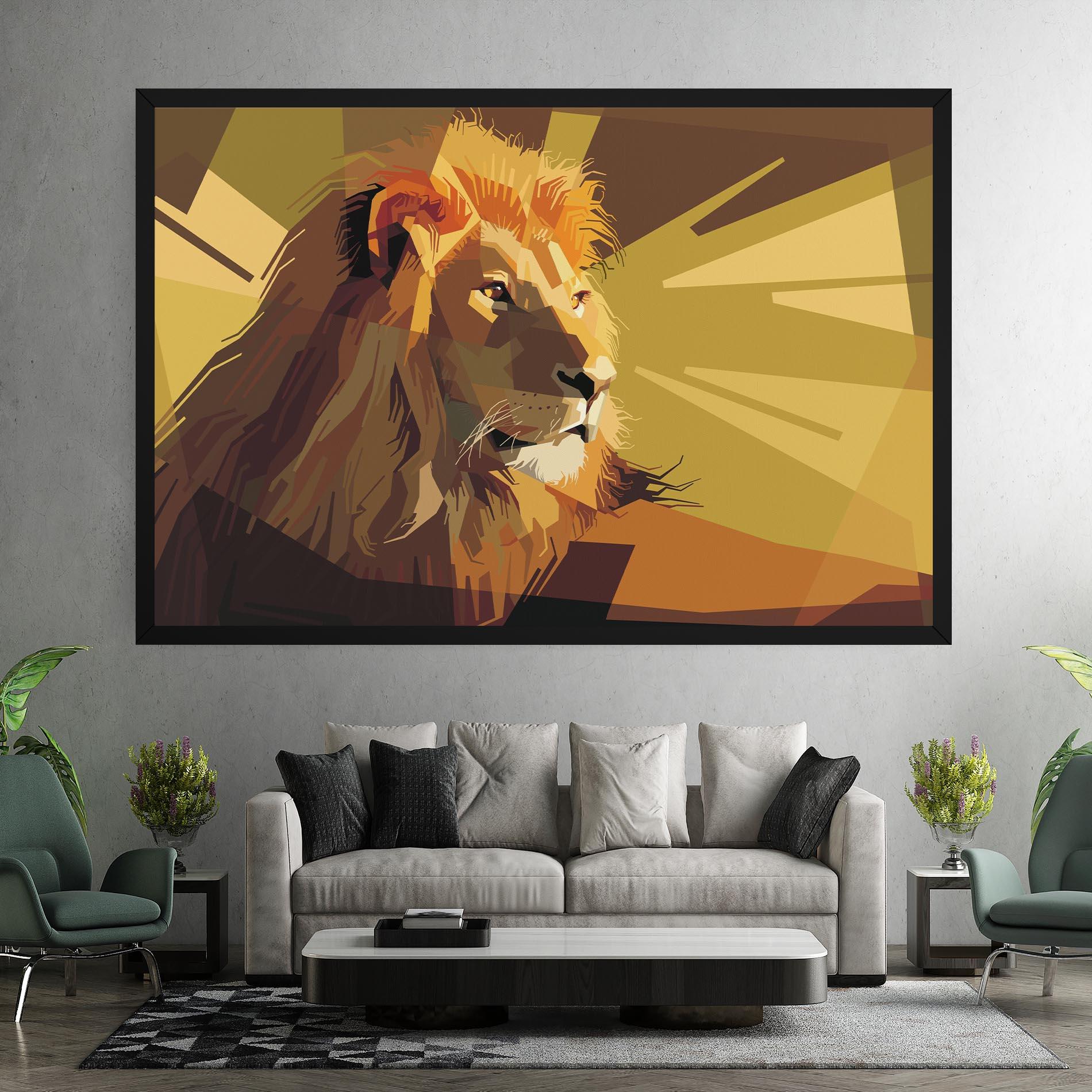 Obraz na Płótnie Lion Art mockup 7