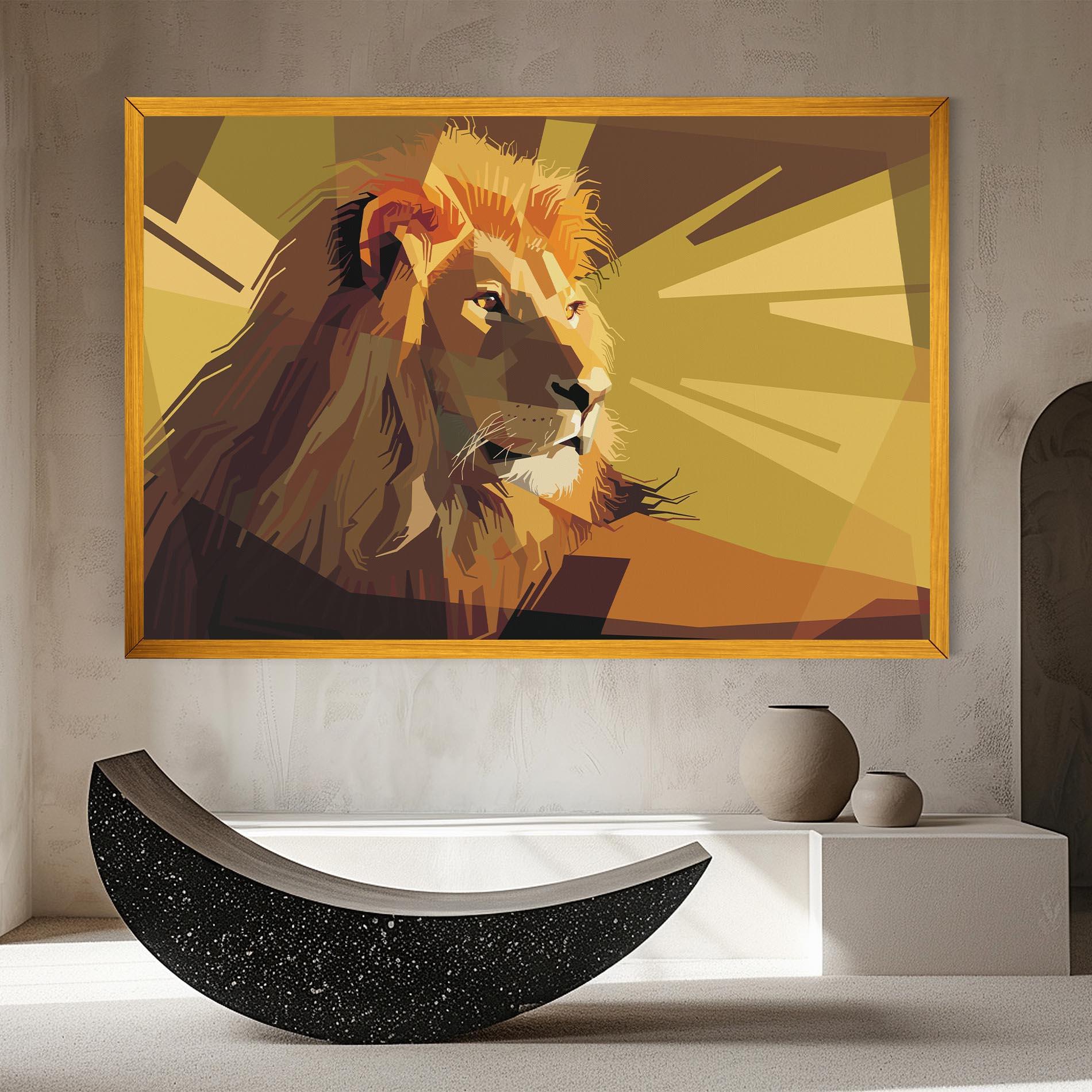 Obraz na Płótnie Lion Art mockup 8
