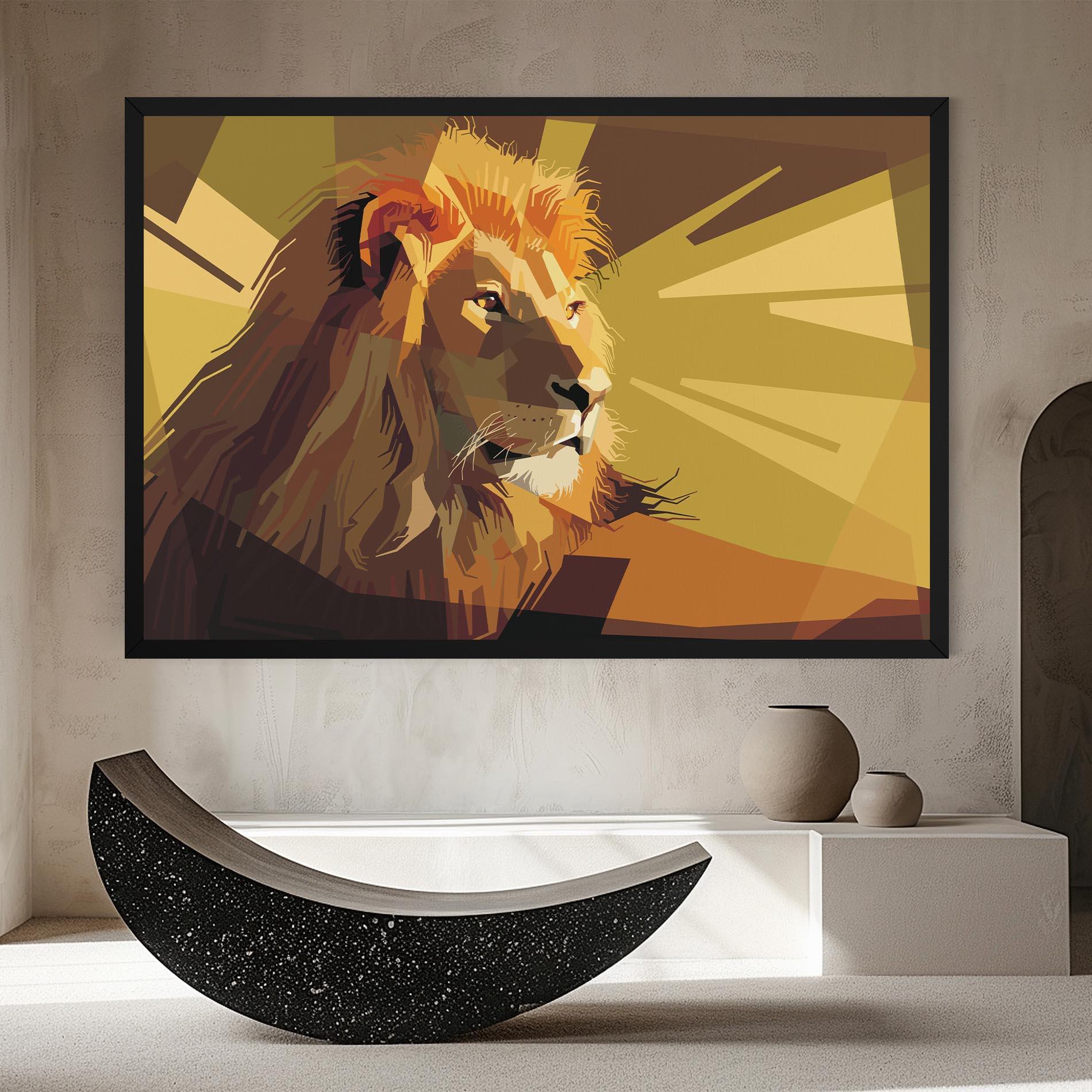 Obraz na Płótnie Lion Art mockup 8