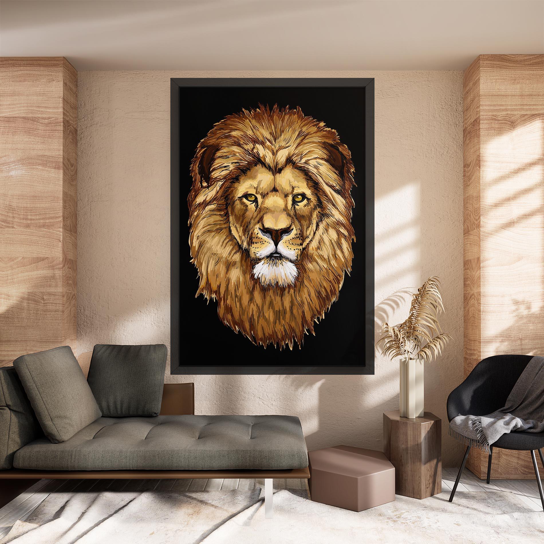 Obraz na Płótnie Lion Head mockup 8