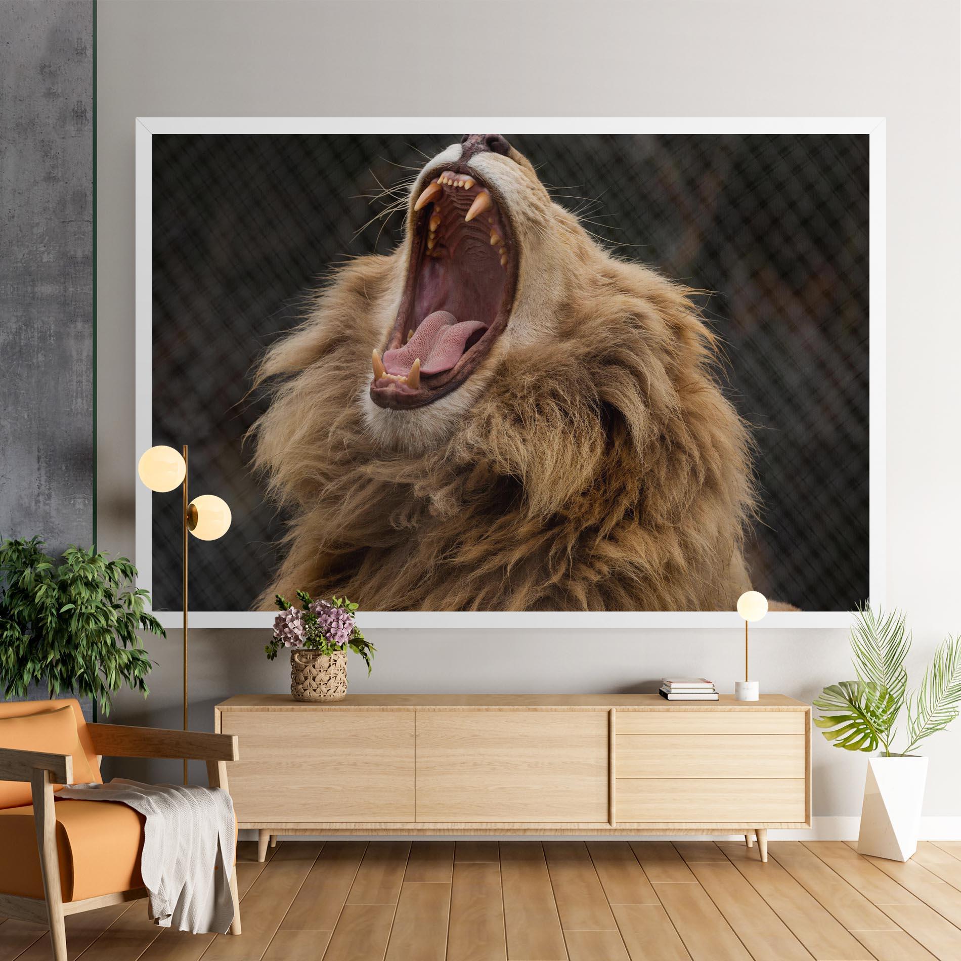 Obraz na Płótnie Angry Lion mockup 9